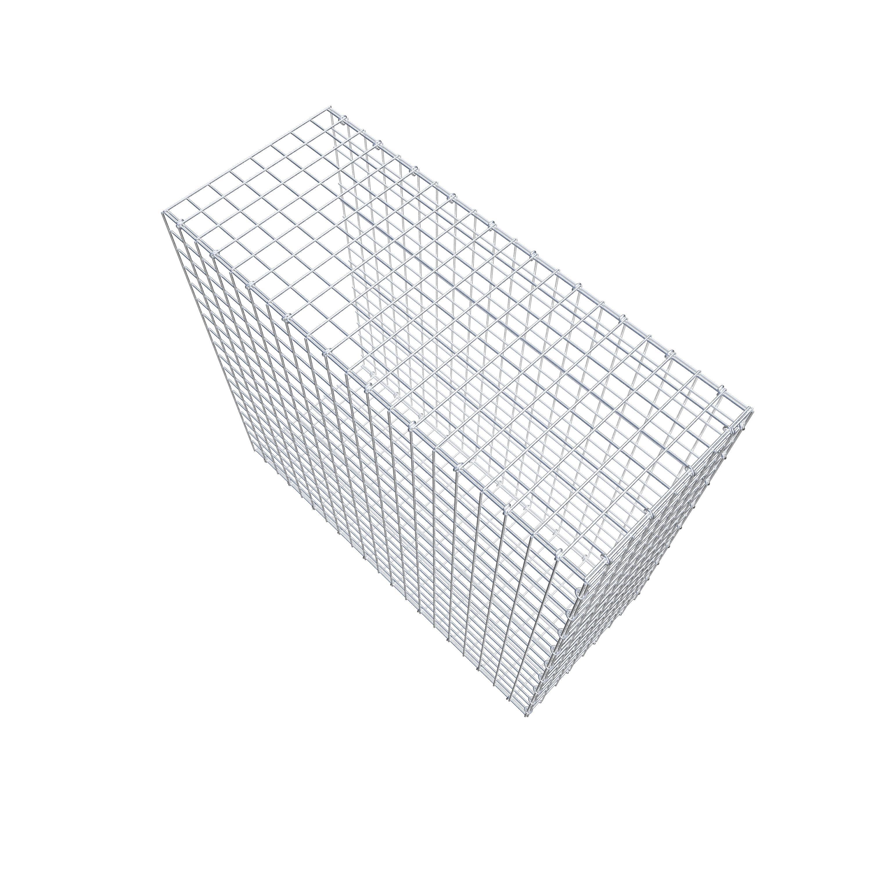 Typ 2 påbyggnadsgabion 100 cm x 90 cm x 40 cm (L x H x D), maskstorlek 5 cm x 5 cm, C-ring