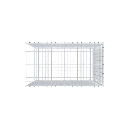 Mounted gabion type 2 100 cm x 90 cm x 50 cm (L x H x D), mesh size 5 cm x 5 cm, C-ring