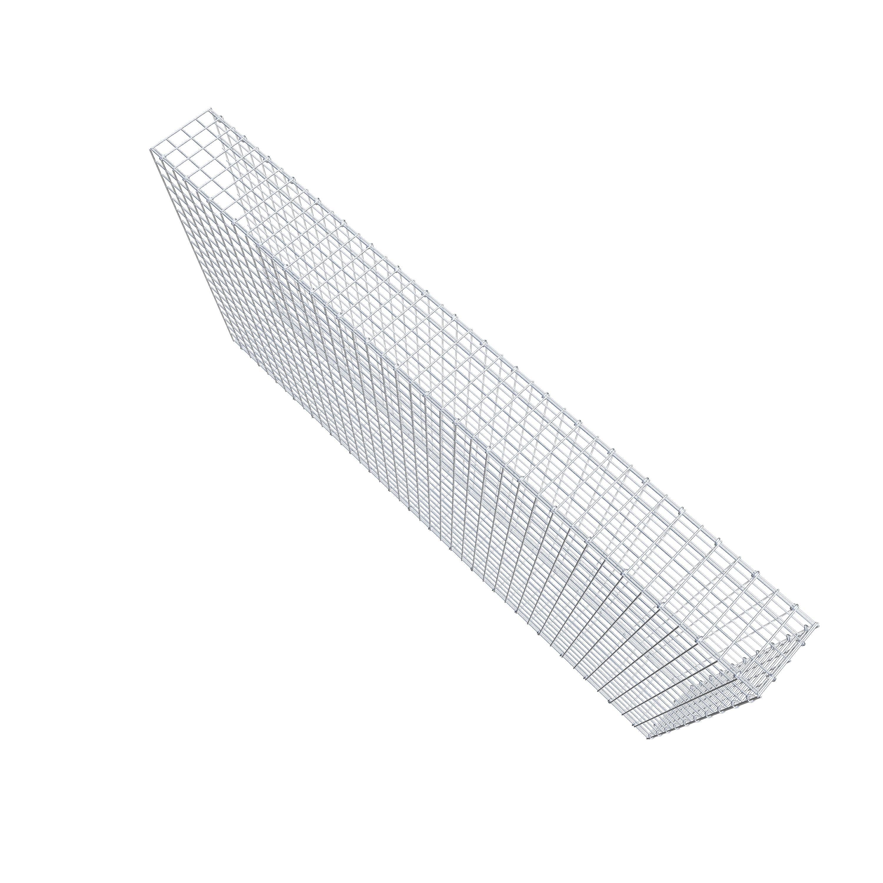 Opzetpaal type 2 200 cm x 100 cm x 20 cm (L x H x D), maaswijdte 5 cm x 5 cm, C-ring