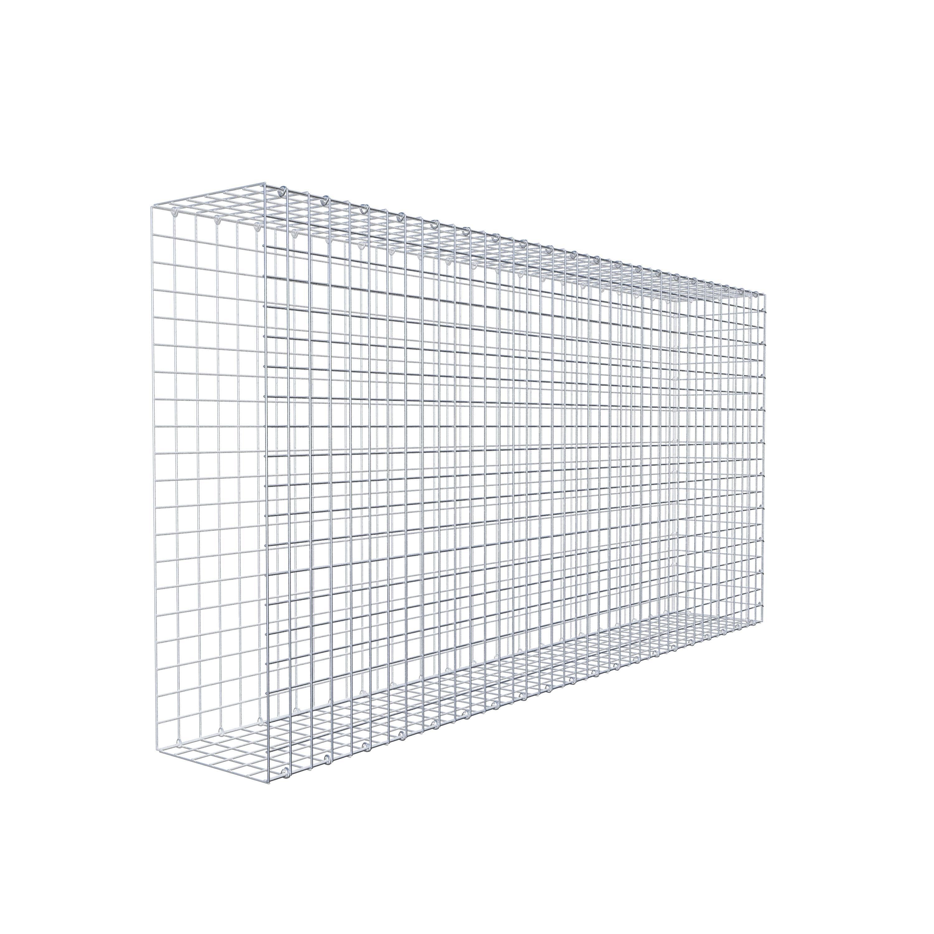 Monteret gabion type 2 200 cm x 100 cm x 30 cm (L x H x D), maskestørrelse 5 cm x 5 cm, C-ring