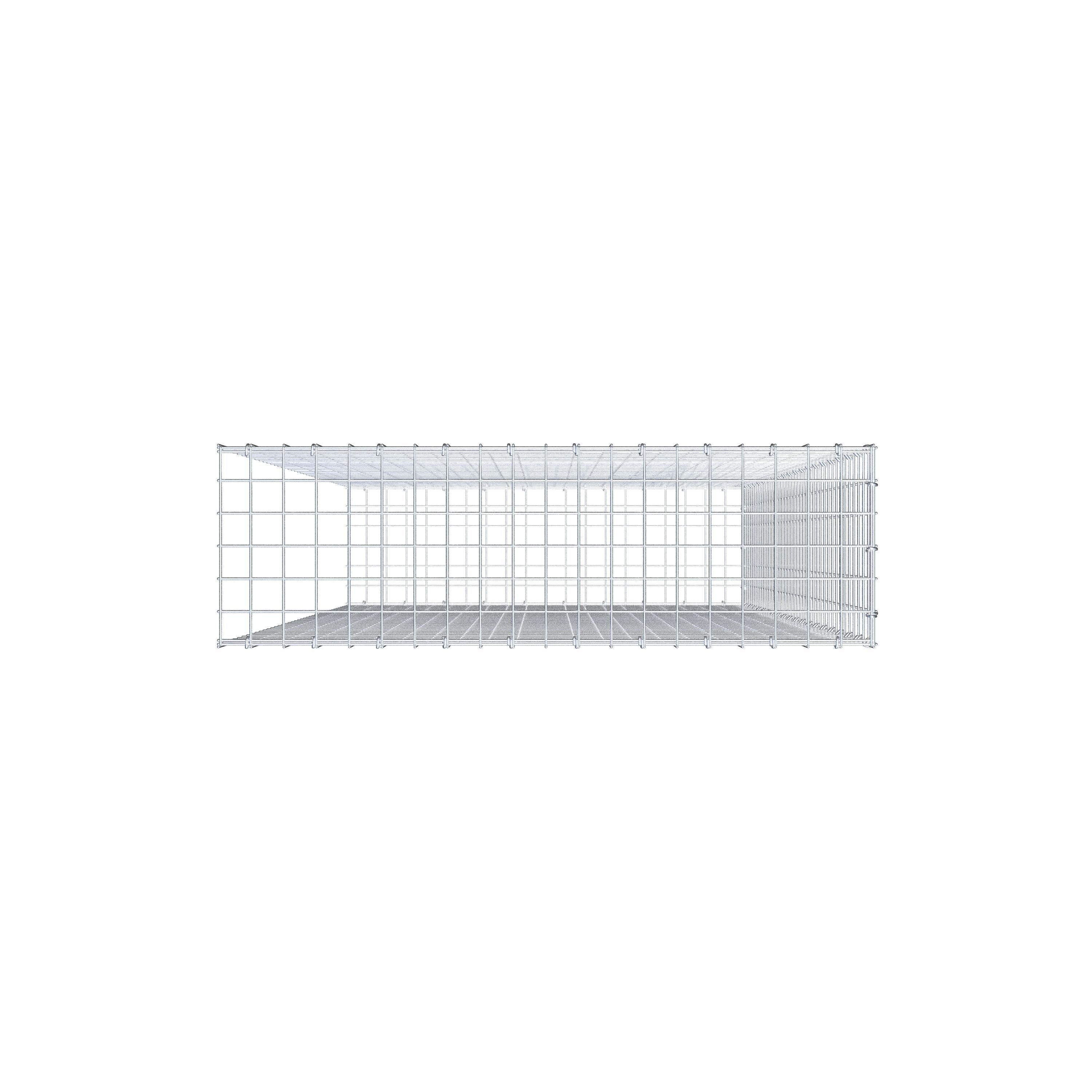 Mounted gabion type 2 200 cm x 100 cm x 30 cm (L x H x D), mesh size 5 cm x 5 cm, C-ring