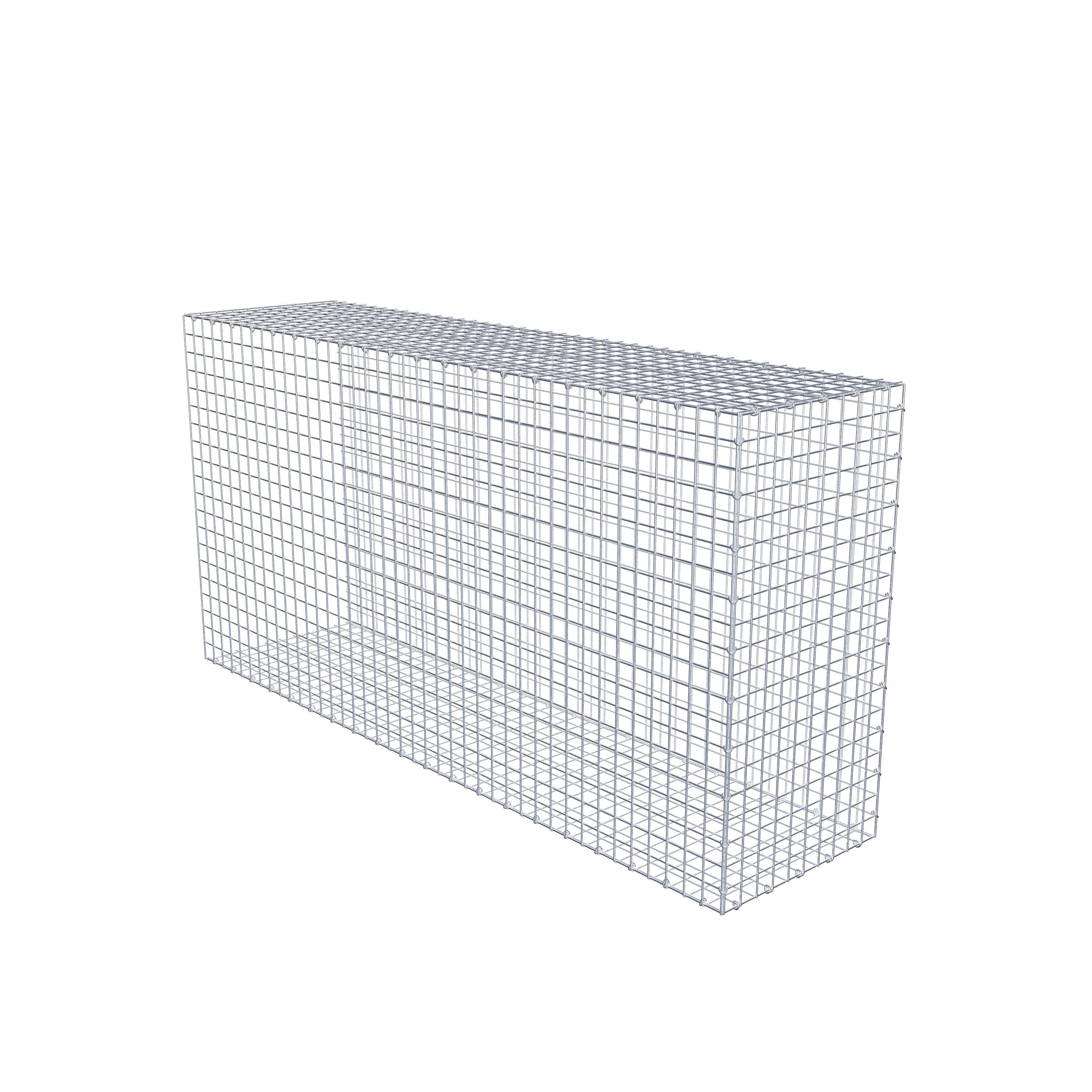 Monteret gabion type 2 200 cm x 100 cm x 50 cm (L x H x D), maskestørrelse 5 cm x 5 cm, C-ring