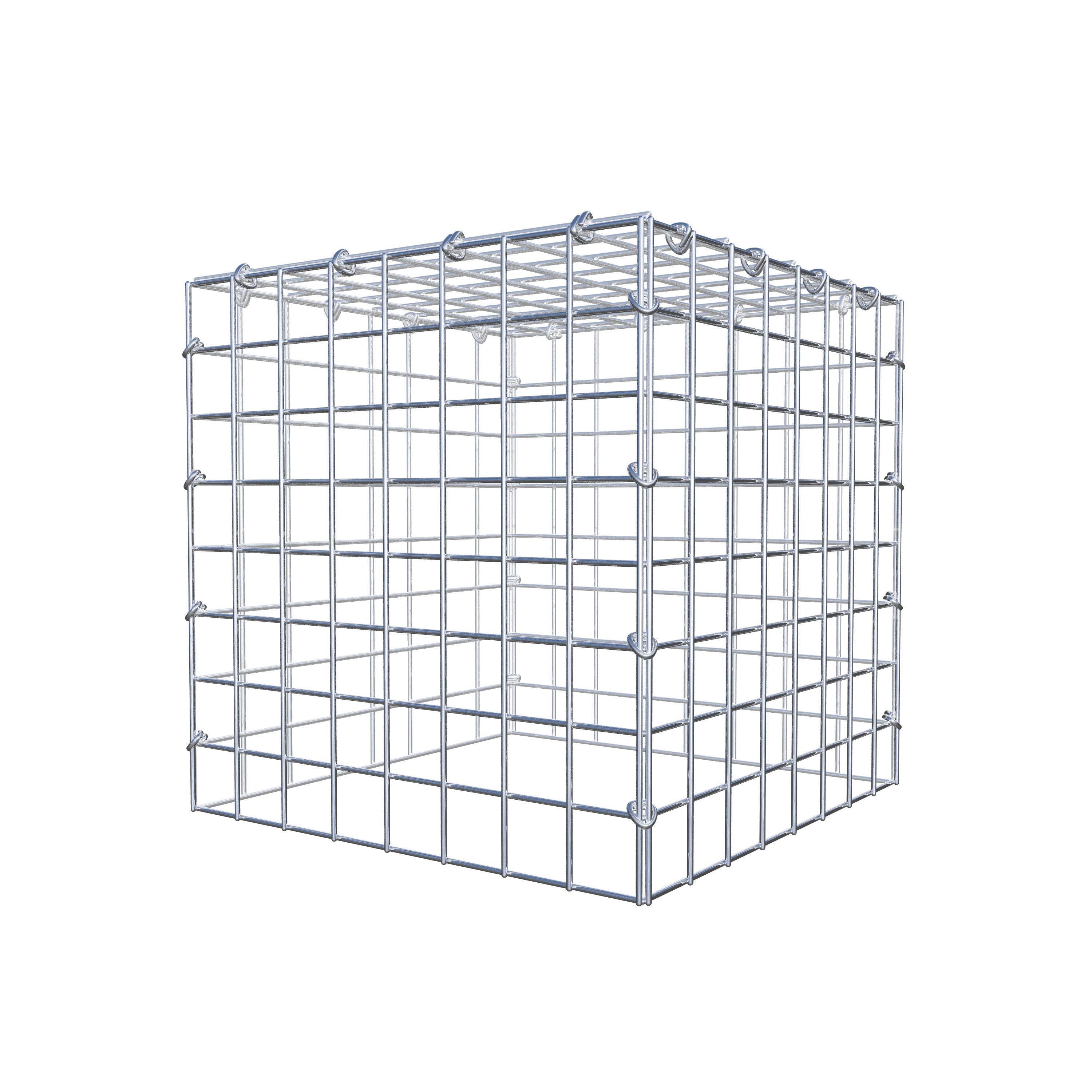 Mounted gabion type 3 40 cm x 40 cm x 40 cm (L x H x D), mesh size 5 cm x 5 cm, C-ring