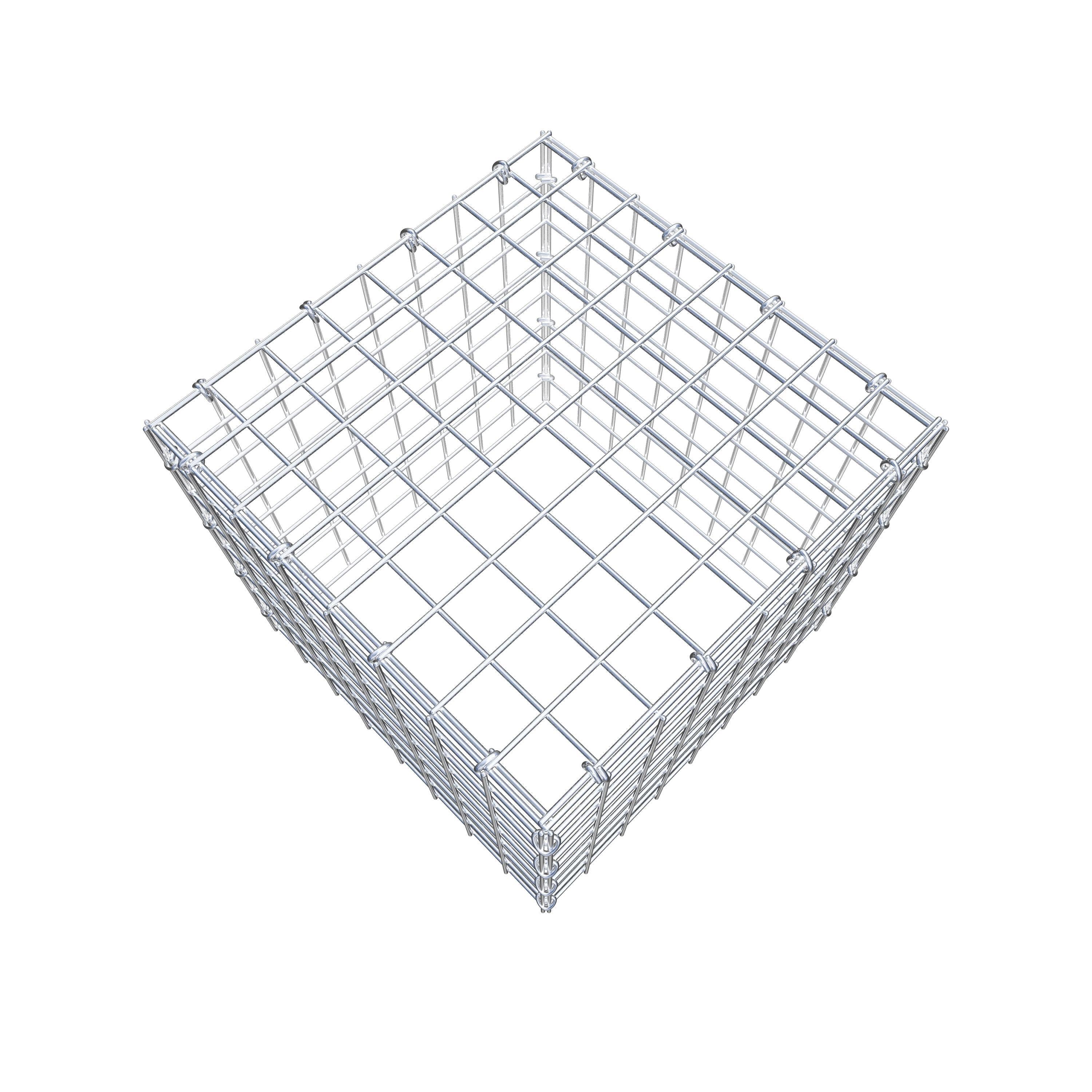 Mounted gabion type 3 40 cm x 40 cm x 40 cm (L x H x D), mesh size 5 cm x 5 cm, C-ring