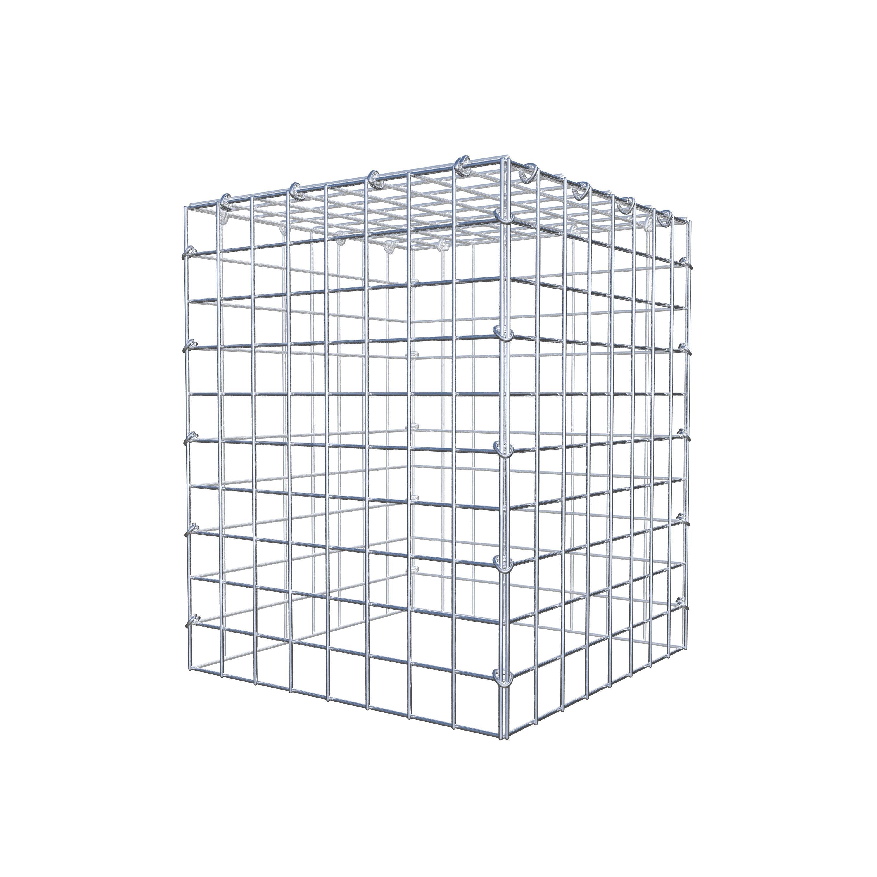 Mounted gabion type 3 50 cm x 40 cm x 40 cm (L x H x D), mesh size 5 cm x 5 cm, C-ring