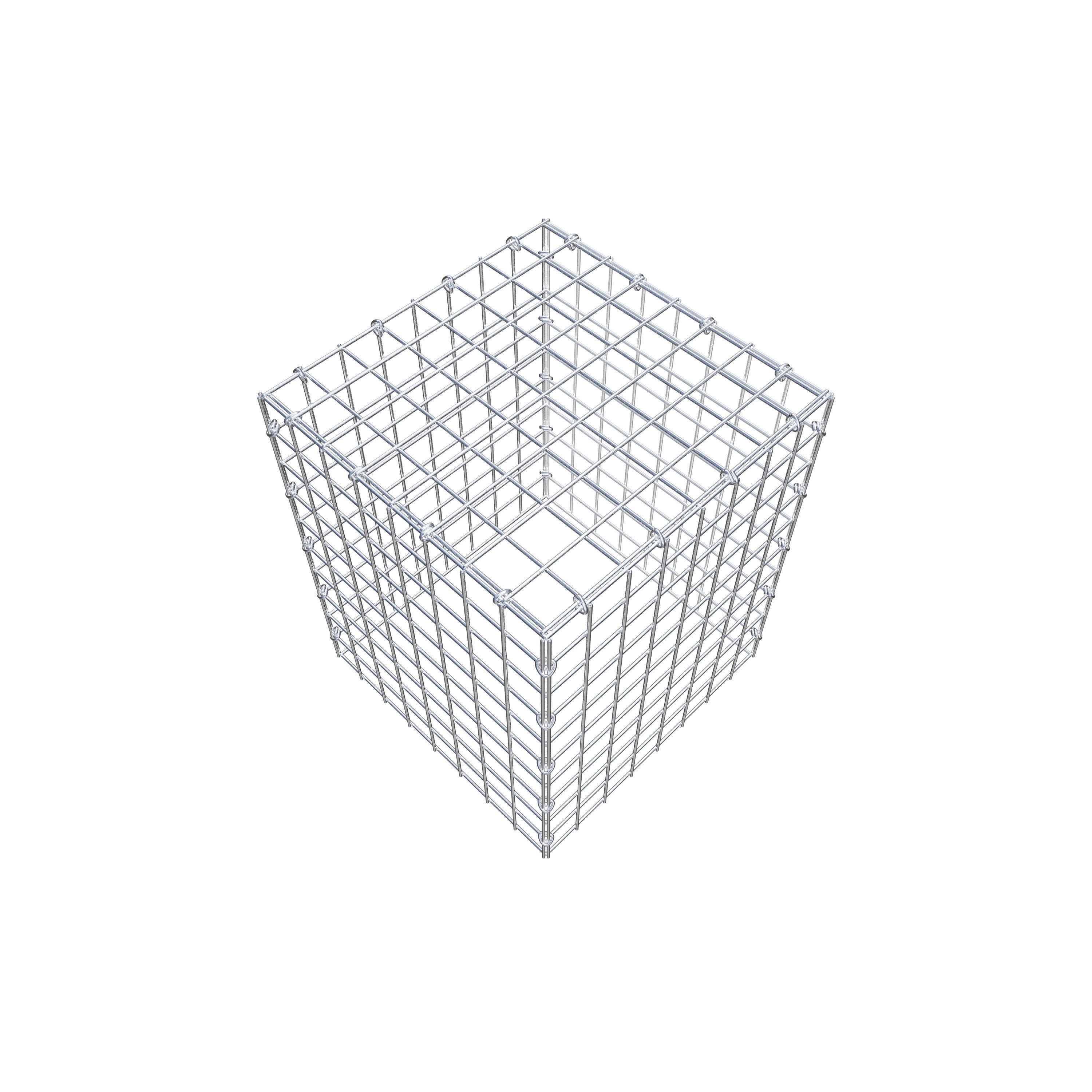 Monteret gabion type 3 50 cm x 40 cm x 40 cm (L x H x D), maskestørrelse 5 cm x 5 cm, C-ring