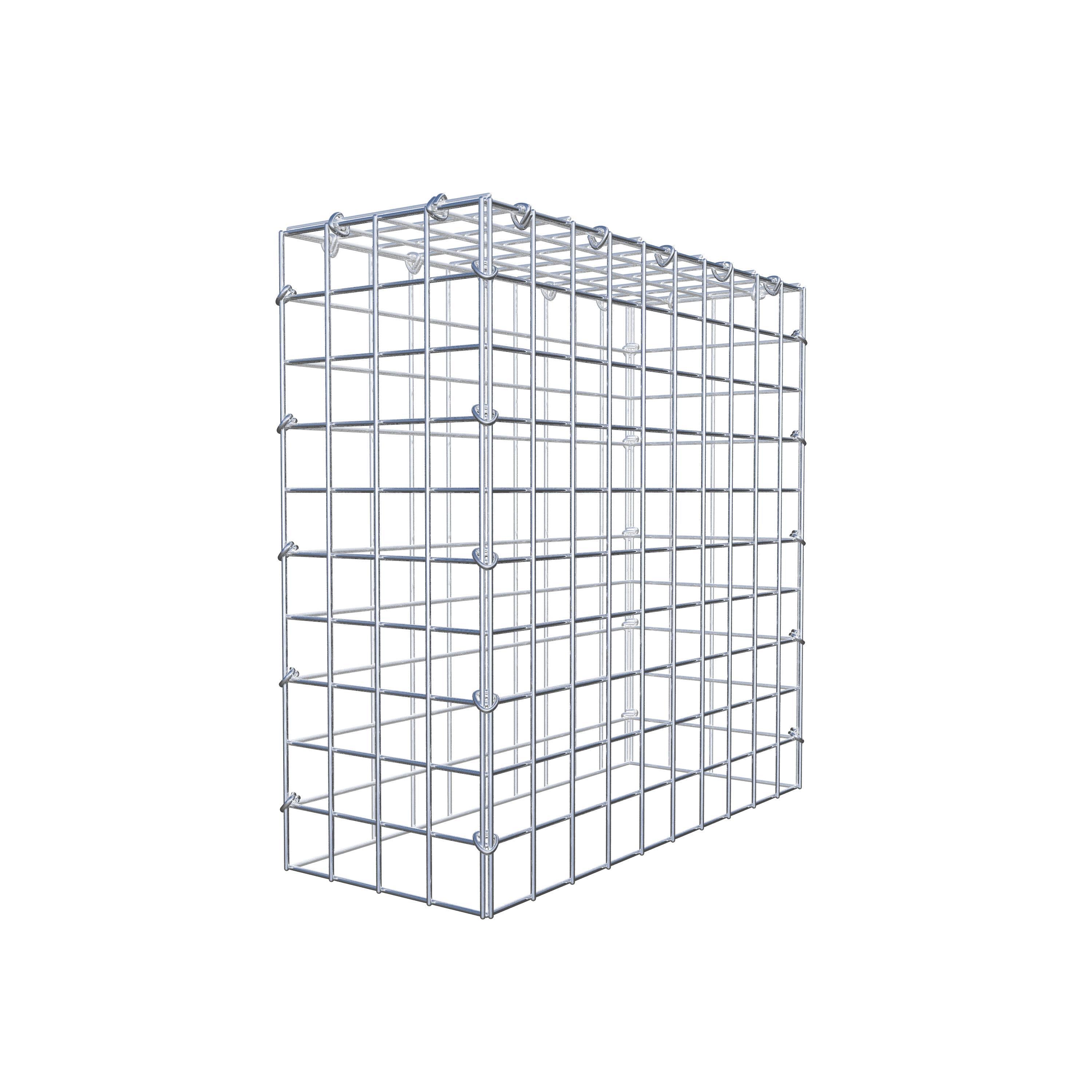 Mounted gabion type 3 50 cm x 50 cm x 20 cm (L x H x D), mesh size 5 cm x 5 cm, C-ring