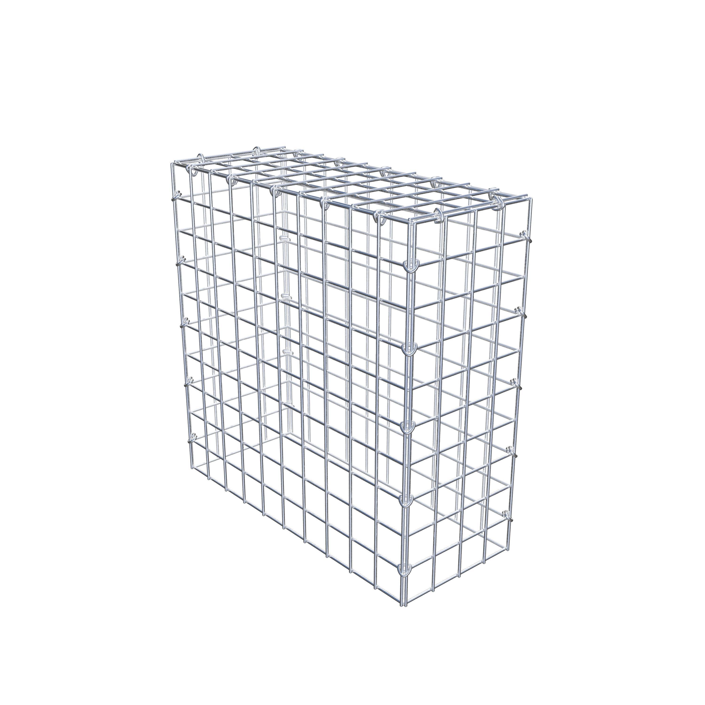 Mounted gabion type 3 50 cm x 50 cm x 20 cm (L x H x D), mesh size 5 cm x 5 cm, C-ring