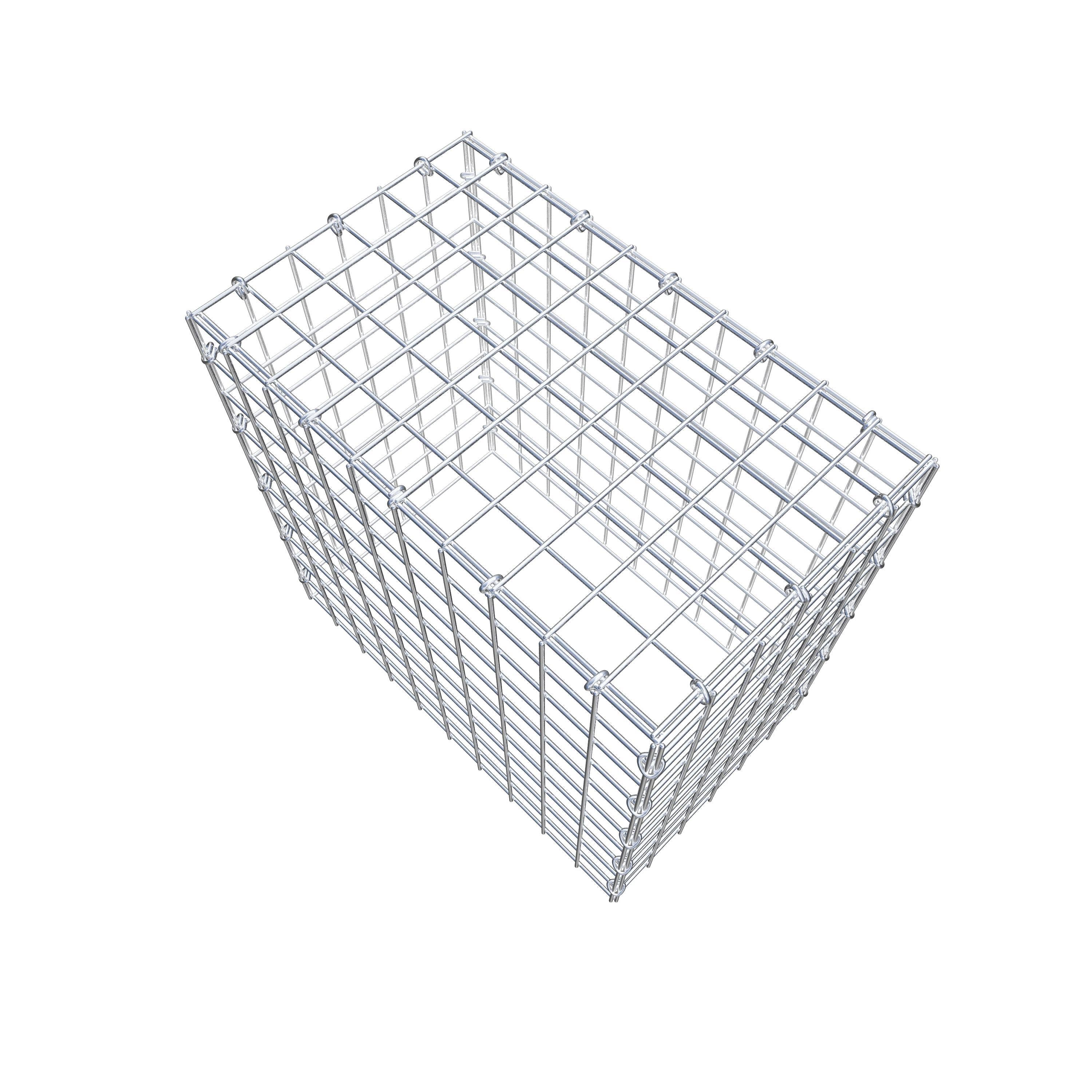 Mounted gabion type 3 50 cm x 50 cm x 30 cm (L x H x D), mesh size 5 cm x 5 cm, C-ring