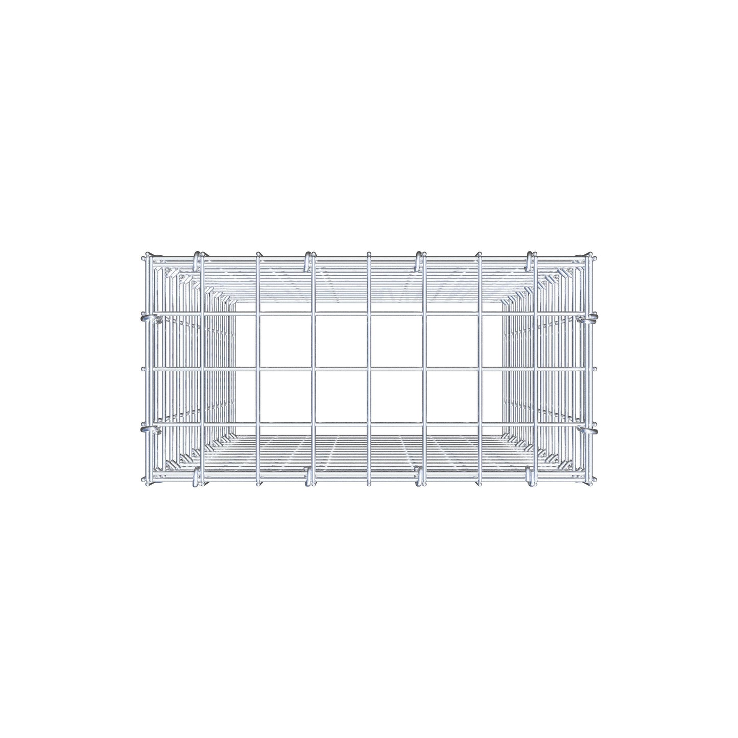 Anbaugabione Typ 3 80 cm x 40 cm x 20 cm (L x H x T), Maschenweite 5 cm x 5 cm, C-Ring