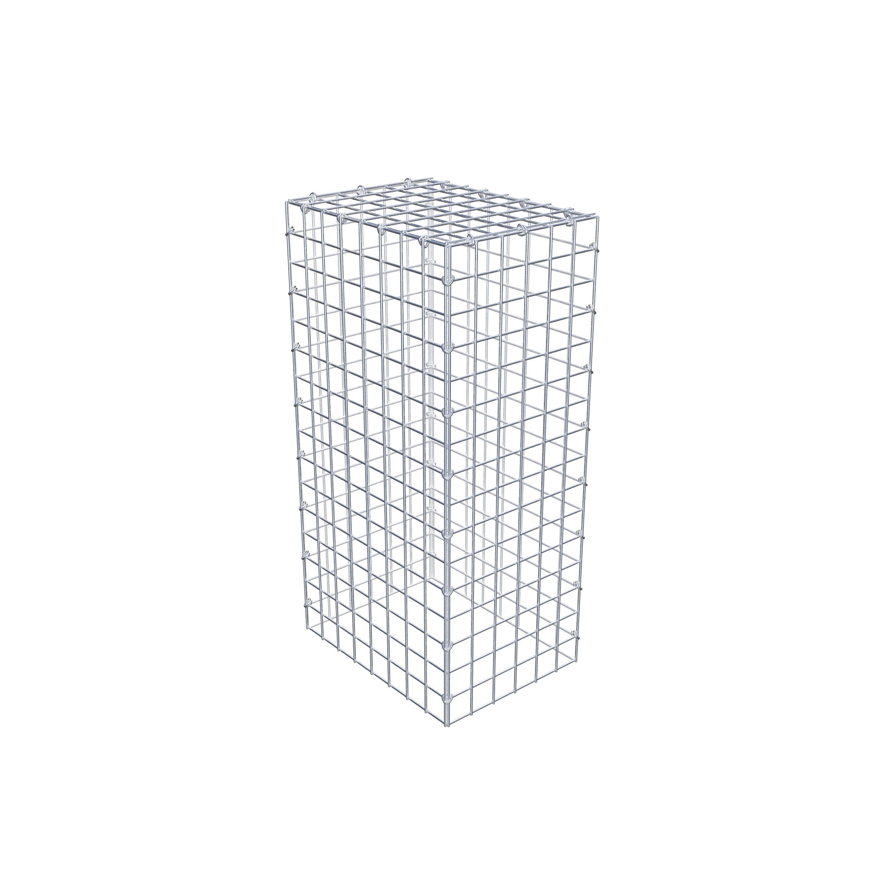 Mounted gabion type 3 80 cm x 40 cm x 30 cm (L x H x D), mesh size 5 cm x 5 cm, C-ring