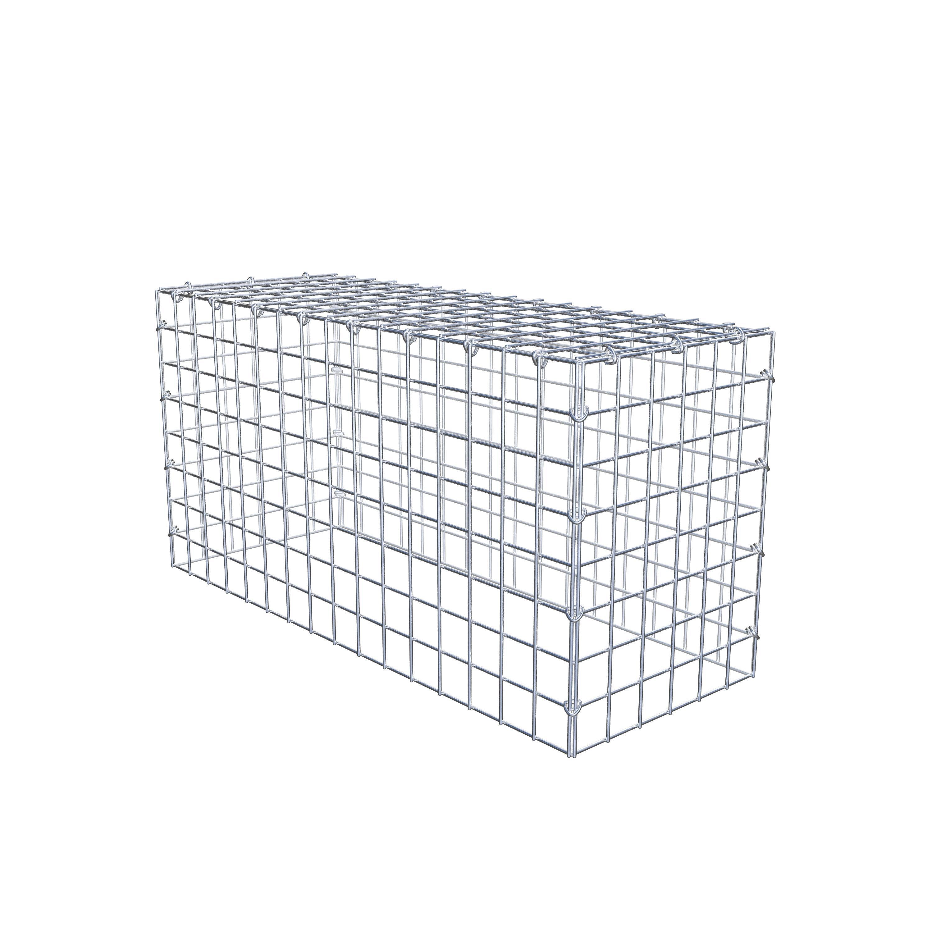 Mounted gabion type 3 80 cm x 40 cm x 30 cm (L x H x D), mesh size 5 cm x 5 cm, C-ring