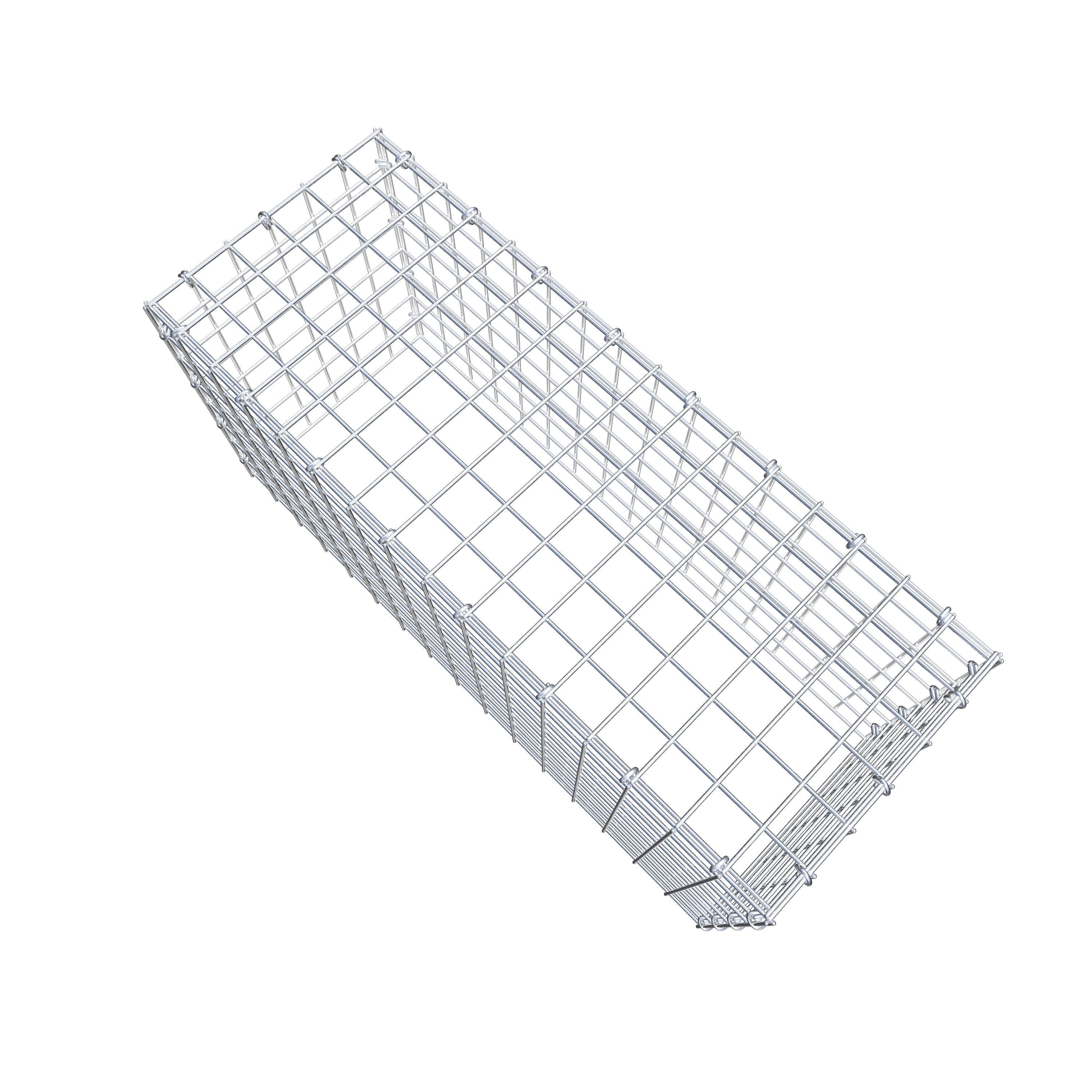 Monteret gabion type 3 80 cm x 40 cm x 30 cm (L x H x D), maskestørrelse 5 cm x 5 cm, C-ring