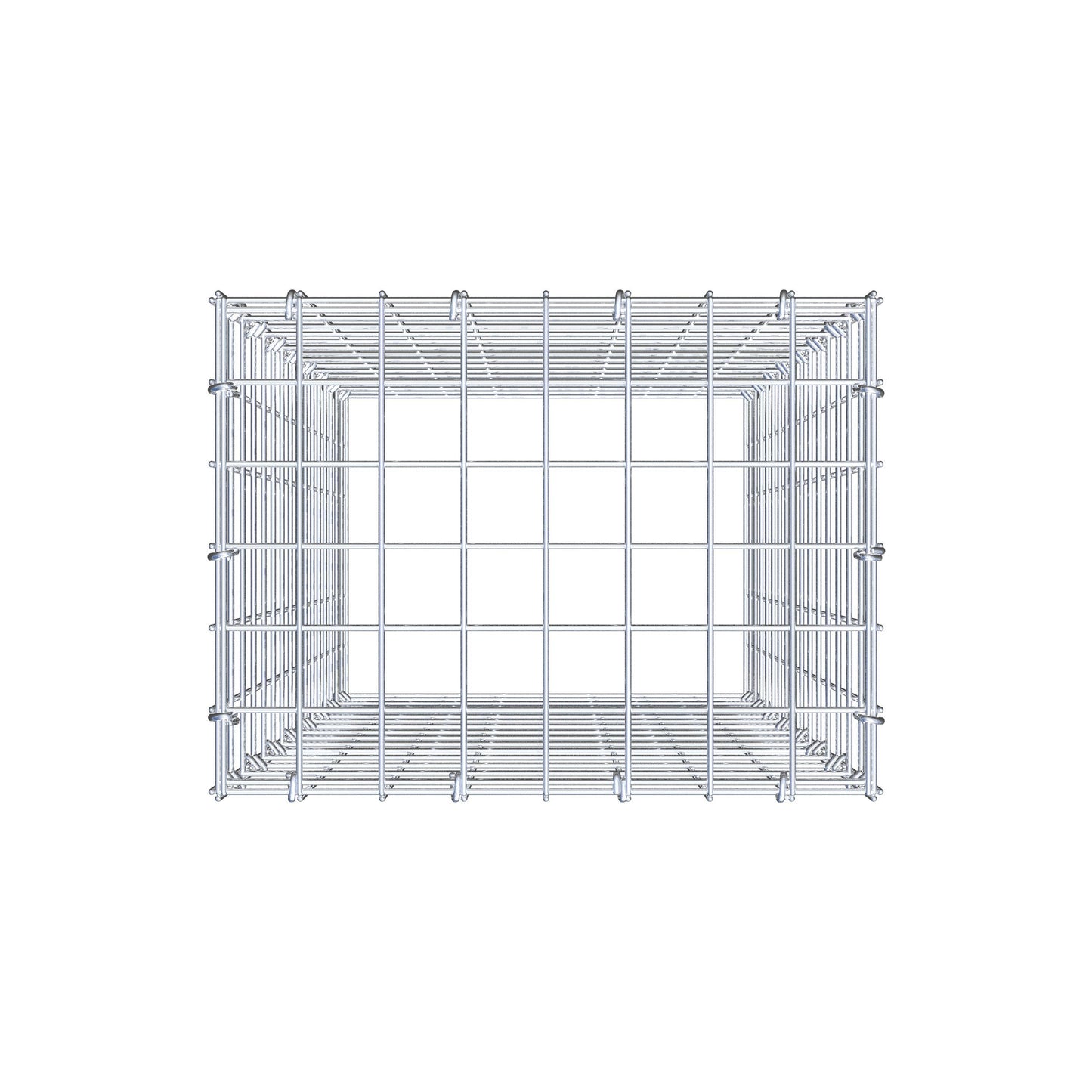Anbaugabione Typ 3 80 cm x 40 cm x 30 cm (L x H x T), Maschenweite 5 cm x 5 cm, C-Ring