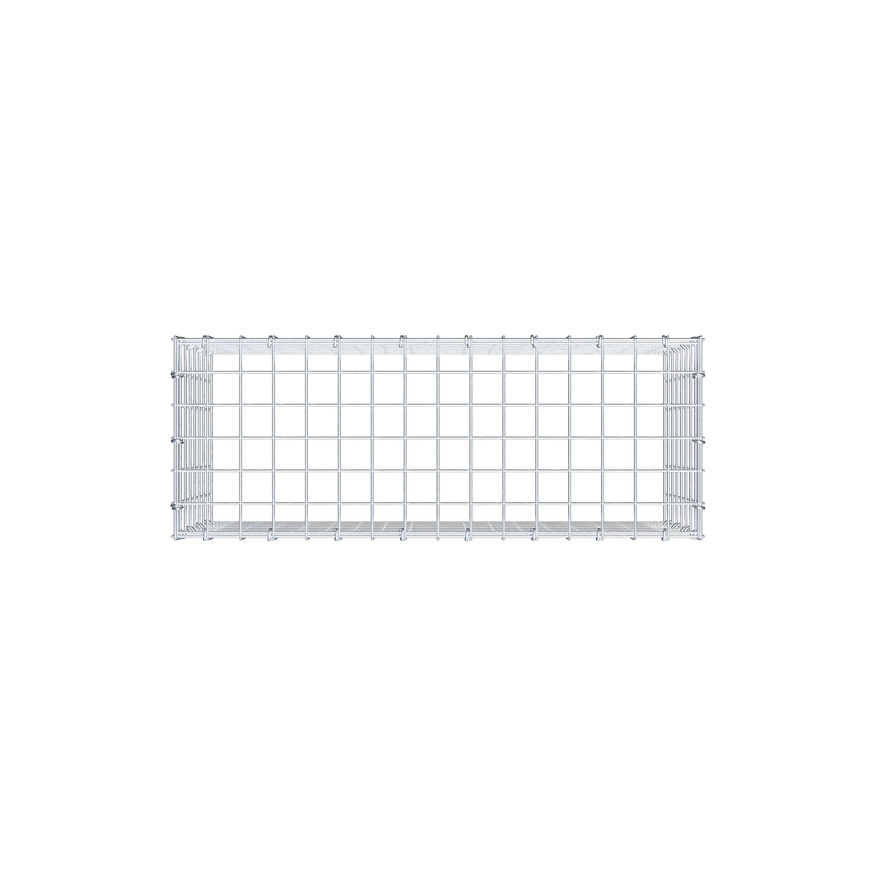 Mounted gabion type 3 80 cm x 40 cm x 30 cm (L x H x D), mesh size 5 cm x 5 cm, C-ring