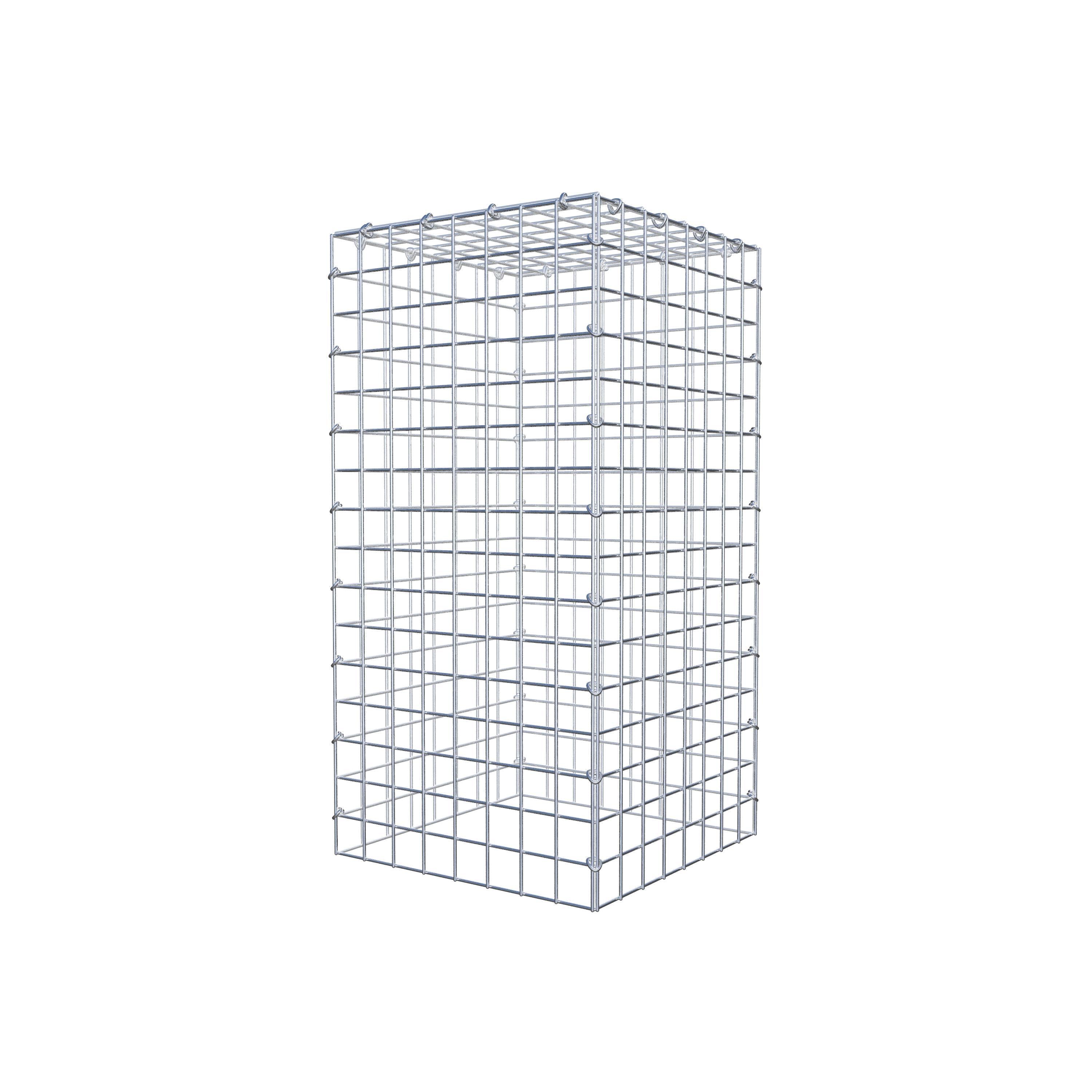 Mounted gabion type 3 80 cm x 40 cm x 40 cm (L x H x D), mesh size 5 cm x 5 cm, C-ring