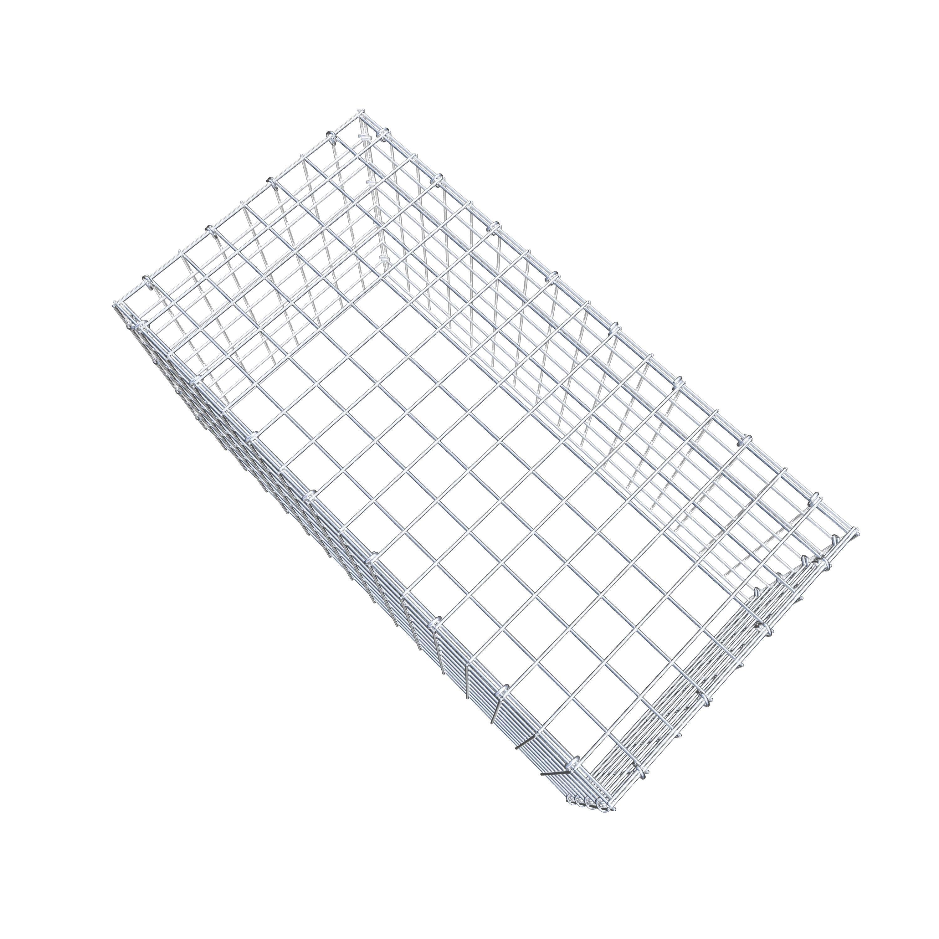 Mounted gabion type 3 80 cm x 40 cm x 40 cm (L x H x D), mesh size 5 cm x 5 cm, C-ring