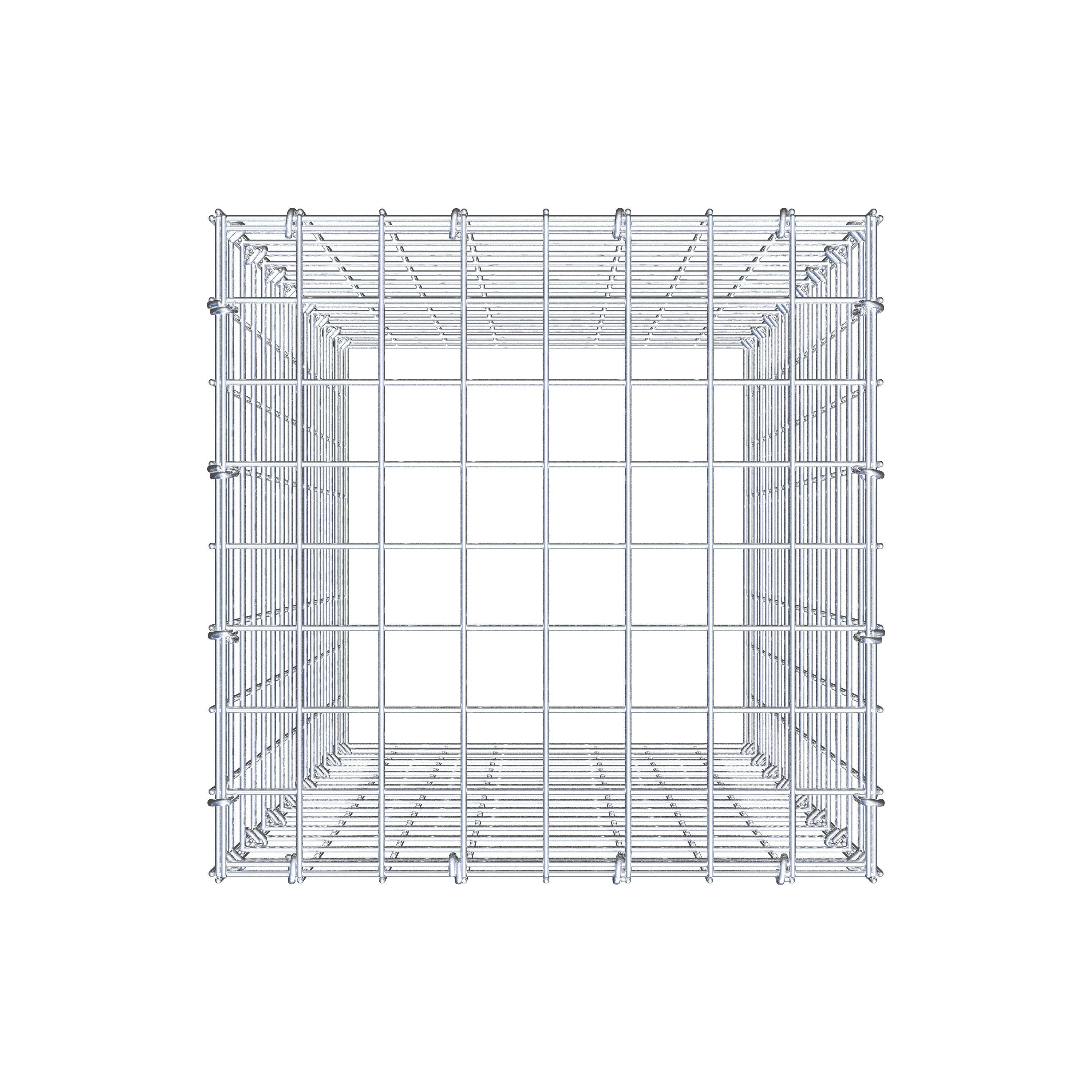 Mounted gabion type 3 80 cm x 40 cm x 40 cm (L x H x D), mesh size 5 cm x 5 cm, C-ring