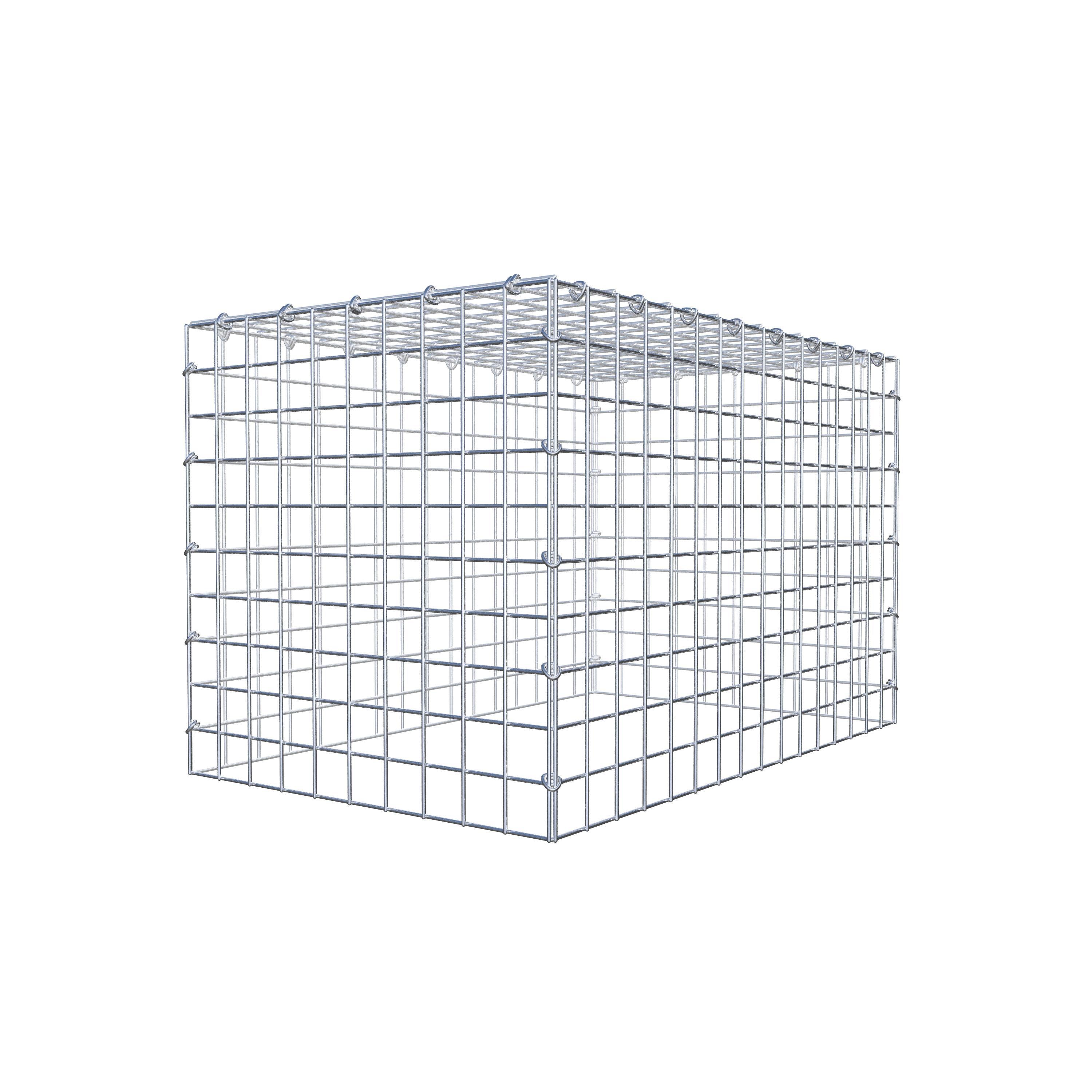 Mounted gabion type 3 80 cm x 50 cm x 50 cm (L x H x D), mesh size 5 cm x 5 cm, C-ring