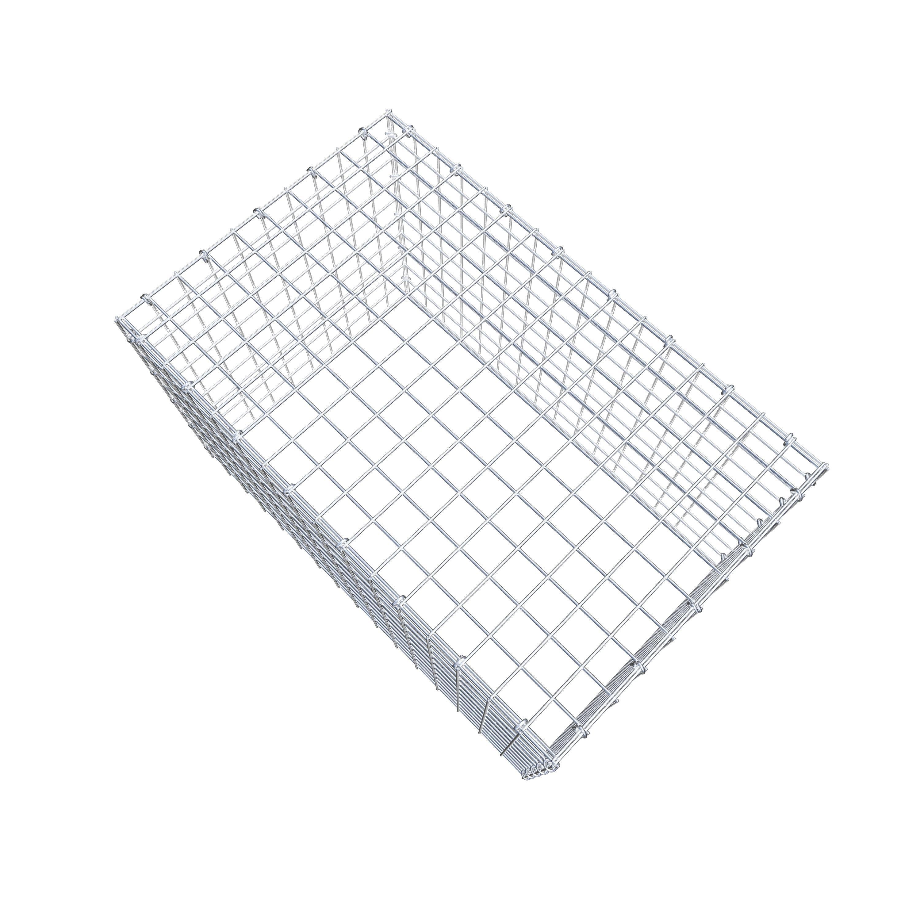 Mounted gabion type 3 80 cm x 50 cm x 50 cm (L x H x D), mesh size 5 cm x 5 cm, C-ring