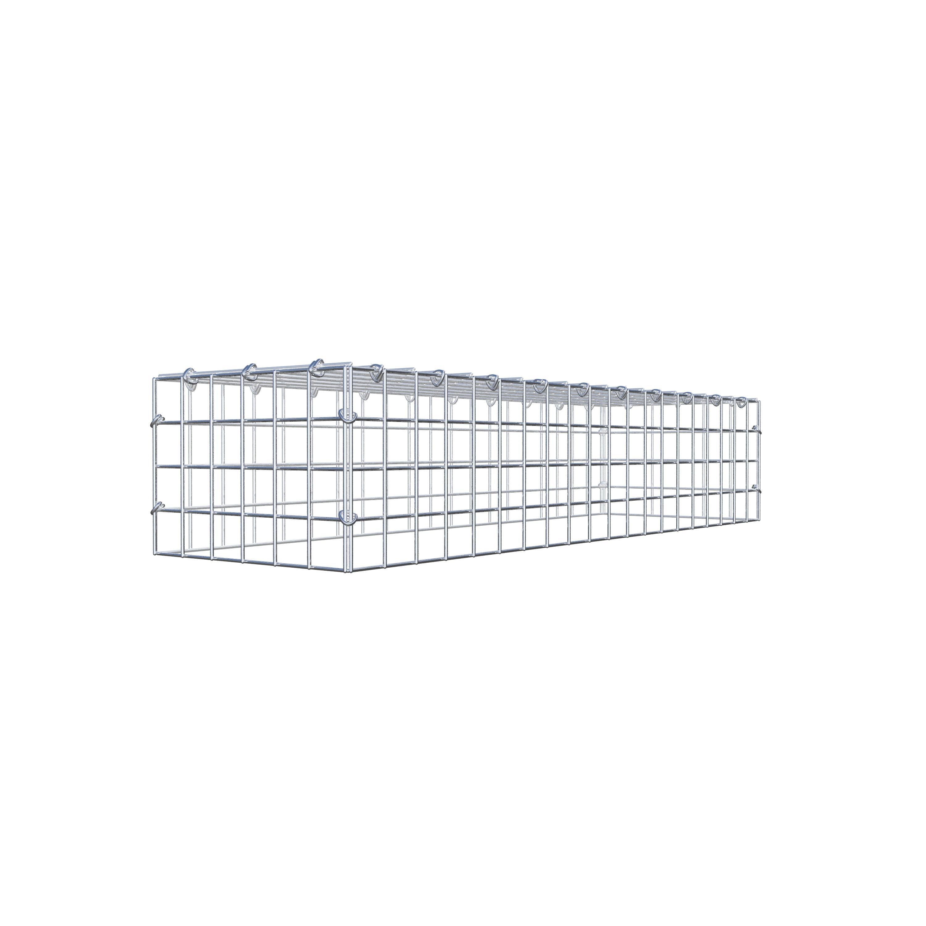 Mounted gabion type 3 100 cm x 20 cm x 30 cm (L x H x D), mesh size 5 cm x 5 cm, C-ring