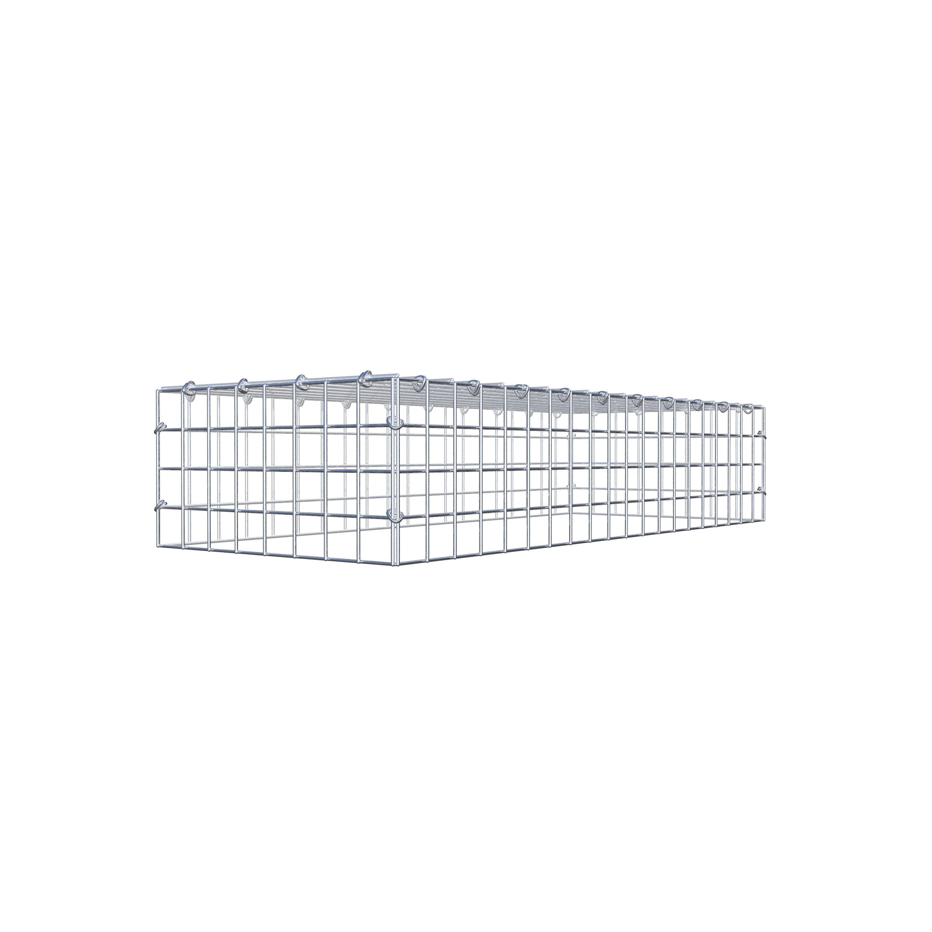 Mounted gabion type 3 100 cm x 20 cm x 40 cm (L x H x D), mesh size 5 cm x 5 cm, C-ring