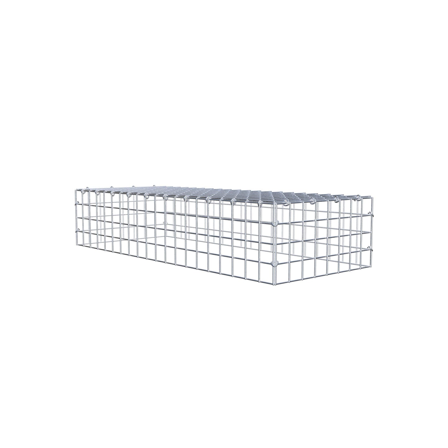 Anbaugabione Typ 3 100 cm x 20 cm x 40 cm (L x H x T), Maschenweite 5 cm x 5 cm, C-Ring