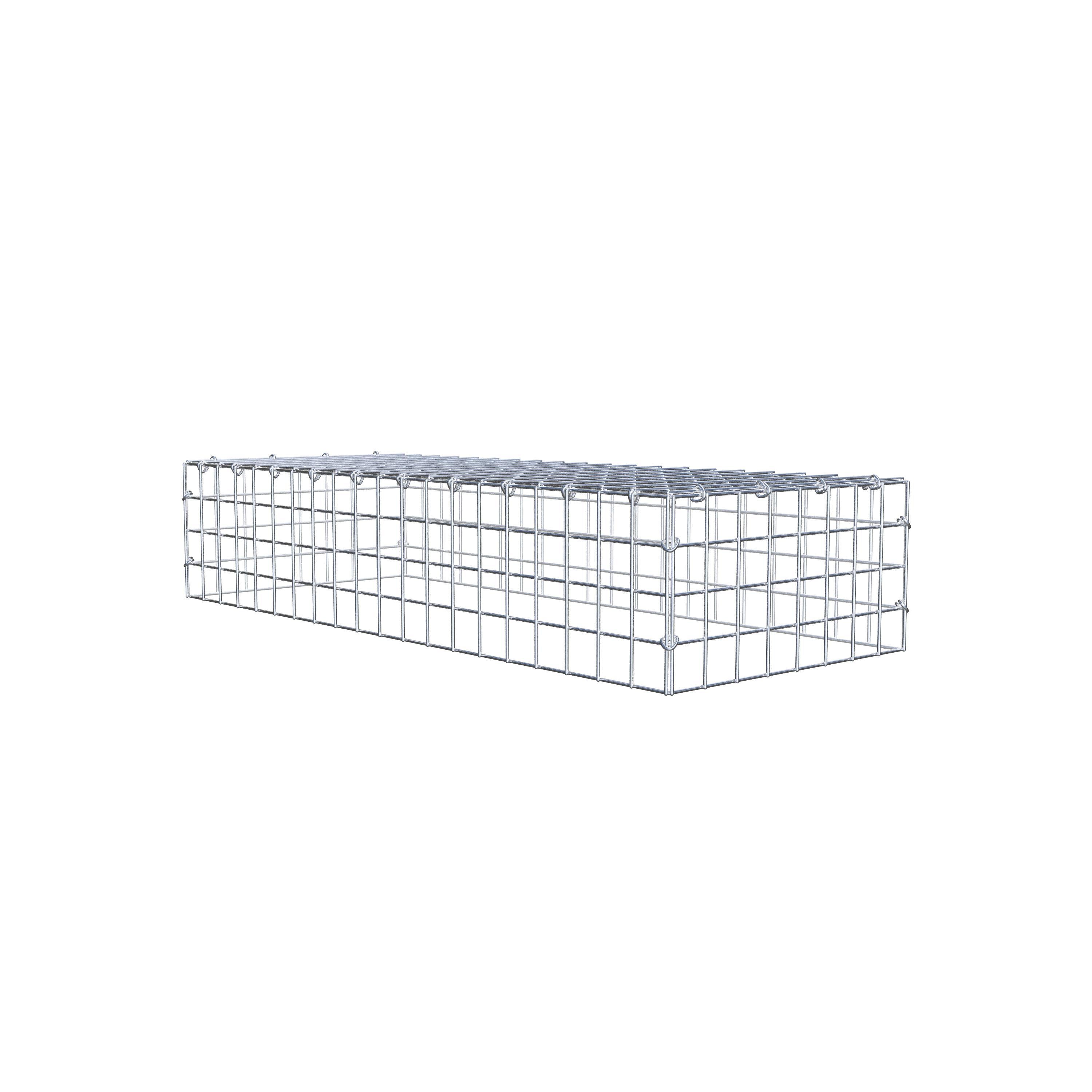 Mounted gabion type 3 100 cm x 20 cm x 40 cm (L x H x D), mesh size 5 cm x 5 cm, C-ring