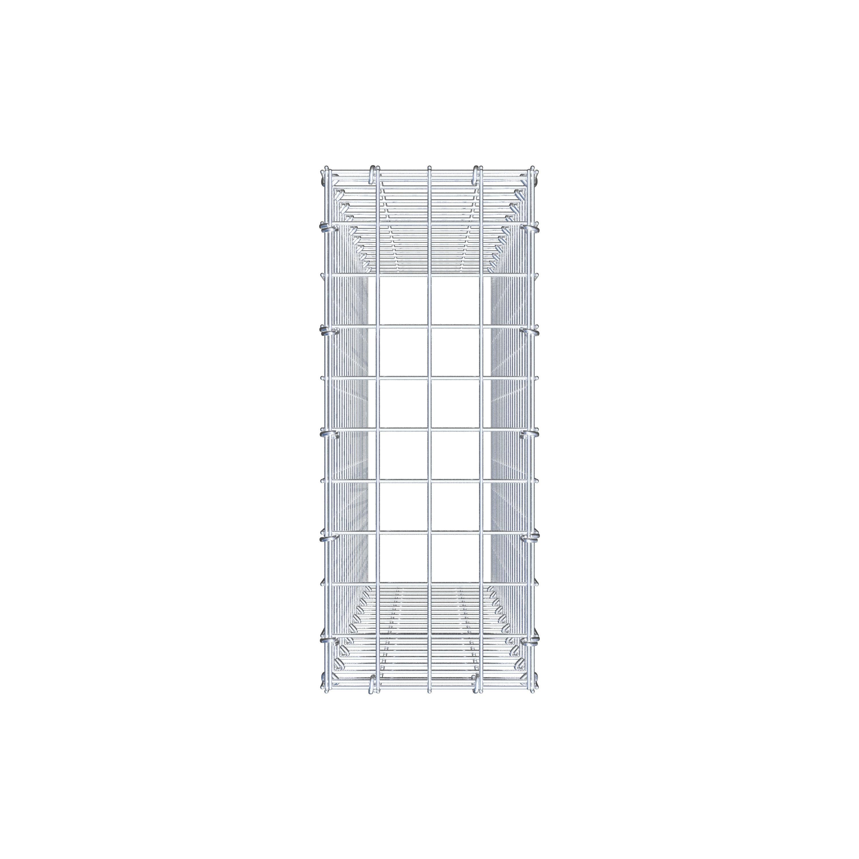 Mounted gabion type 3 100 cm x 20 cm x 50 cm (L x H x D), mesh size 5 cm x 5 cm, C-ring