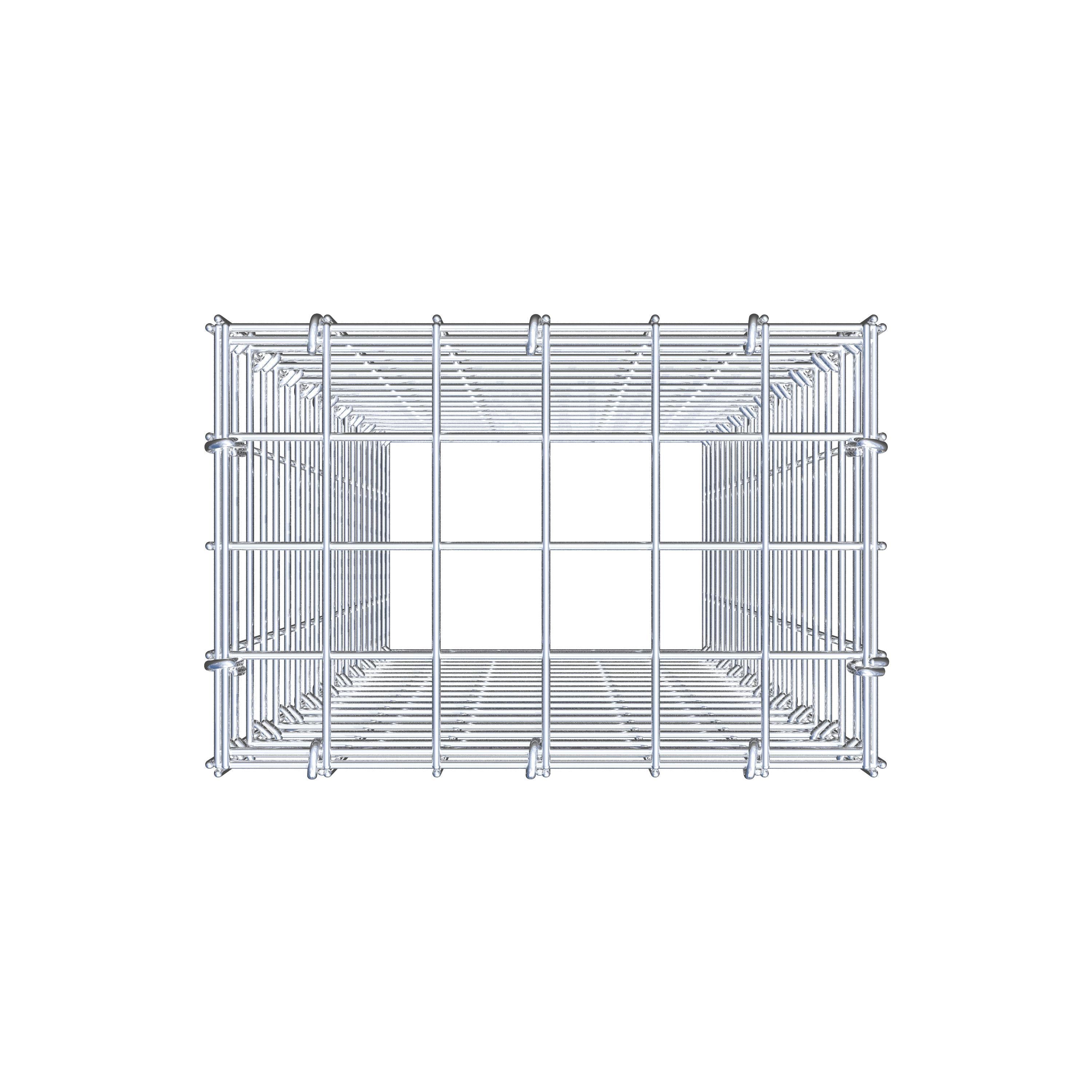 Anbaugabione Typ 3 100 cm x 30 cm x 20 cm (L x H x T), Maschenweite 5 cm x 5 cm, C-Ring