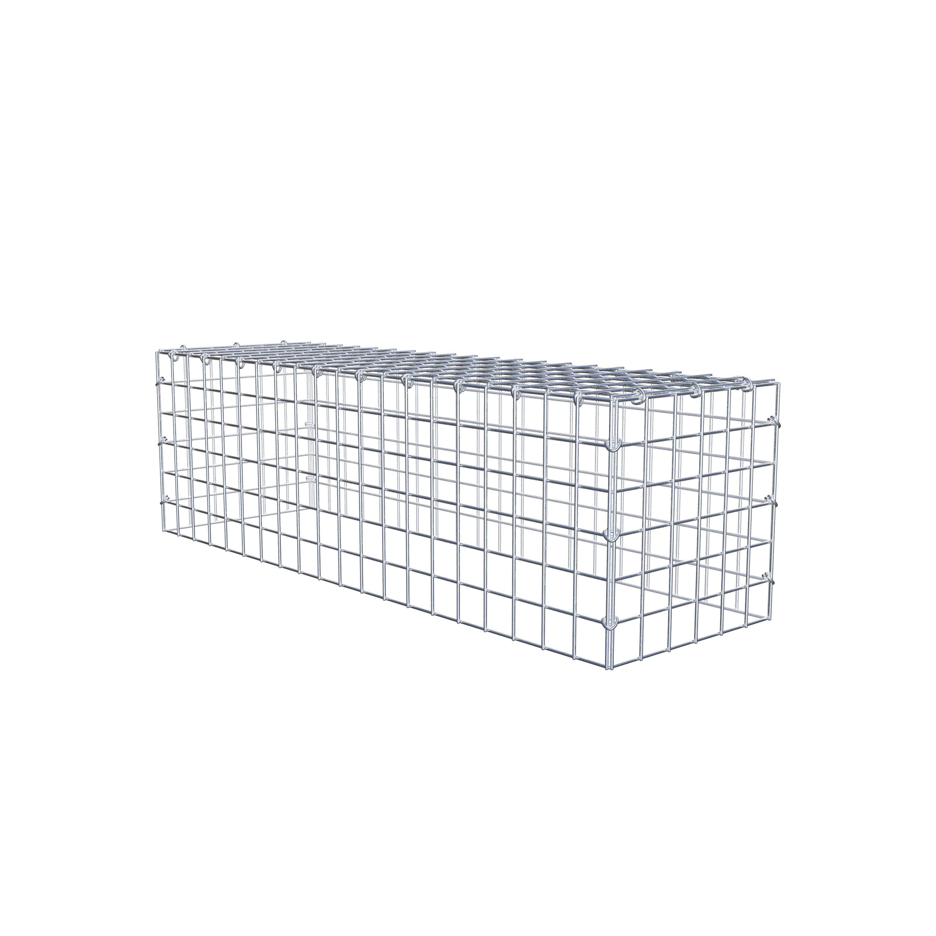 Mounted gabion type 3 100 cm x 30 cm x 30 cm (L x H x D), mesh size 5 cm x 5 cm, C-ring