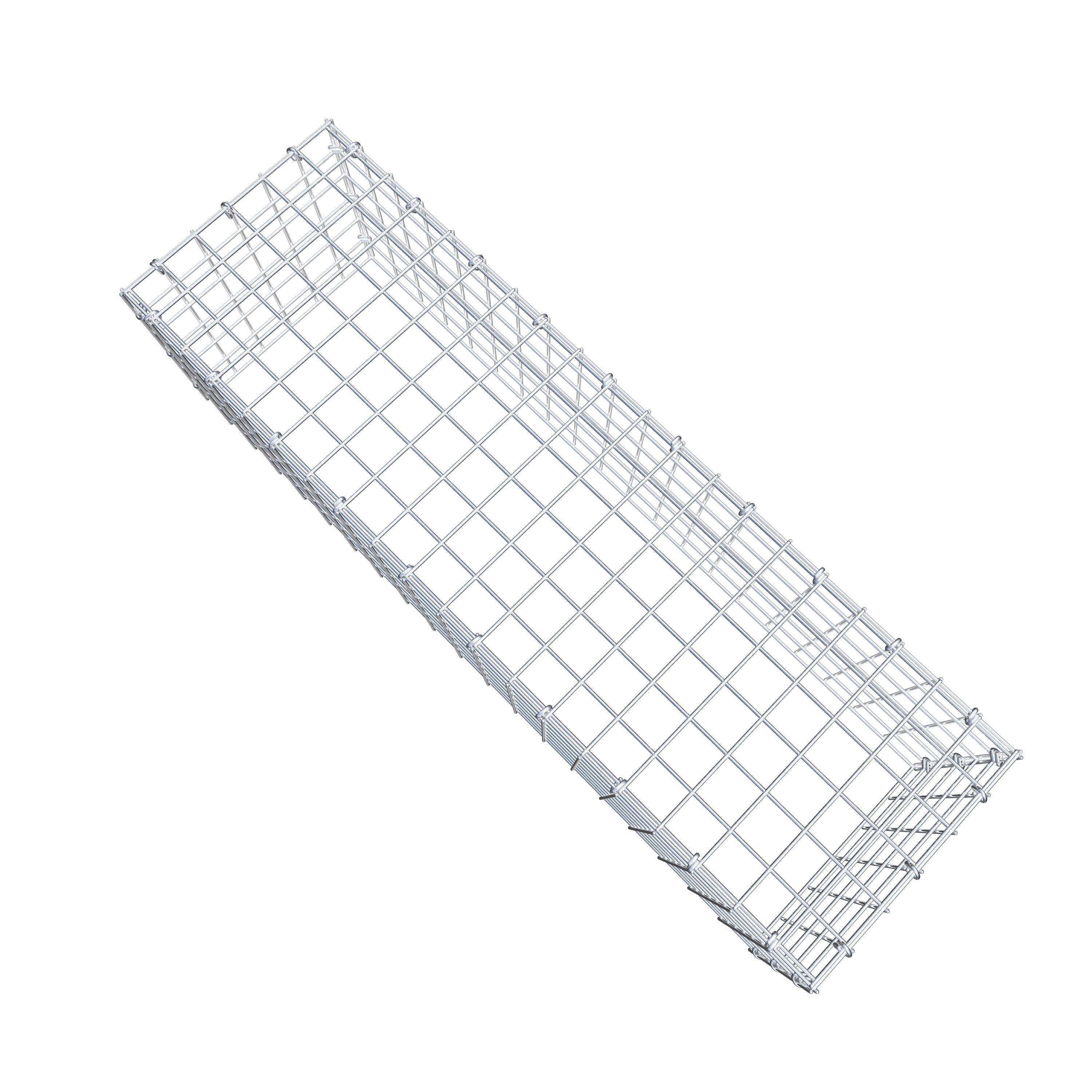 Mounted gabion type 3 100 cm x 30 cm x 30 cm (L x H x D), mesh size 5 cm x 5 cm, C-ring