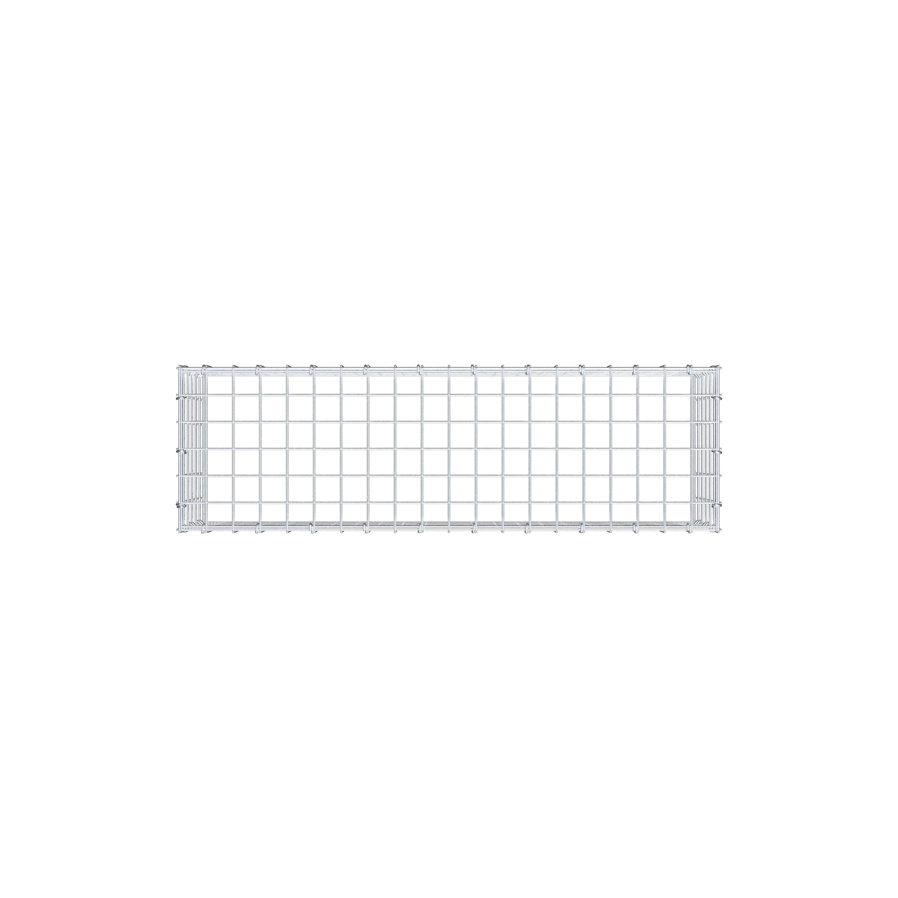 Mounted gabion type 3 100 cm x 30 cm x 30 cm (L x H x D), mesh size 5 cm x 5 cm, C-ring