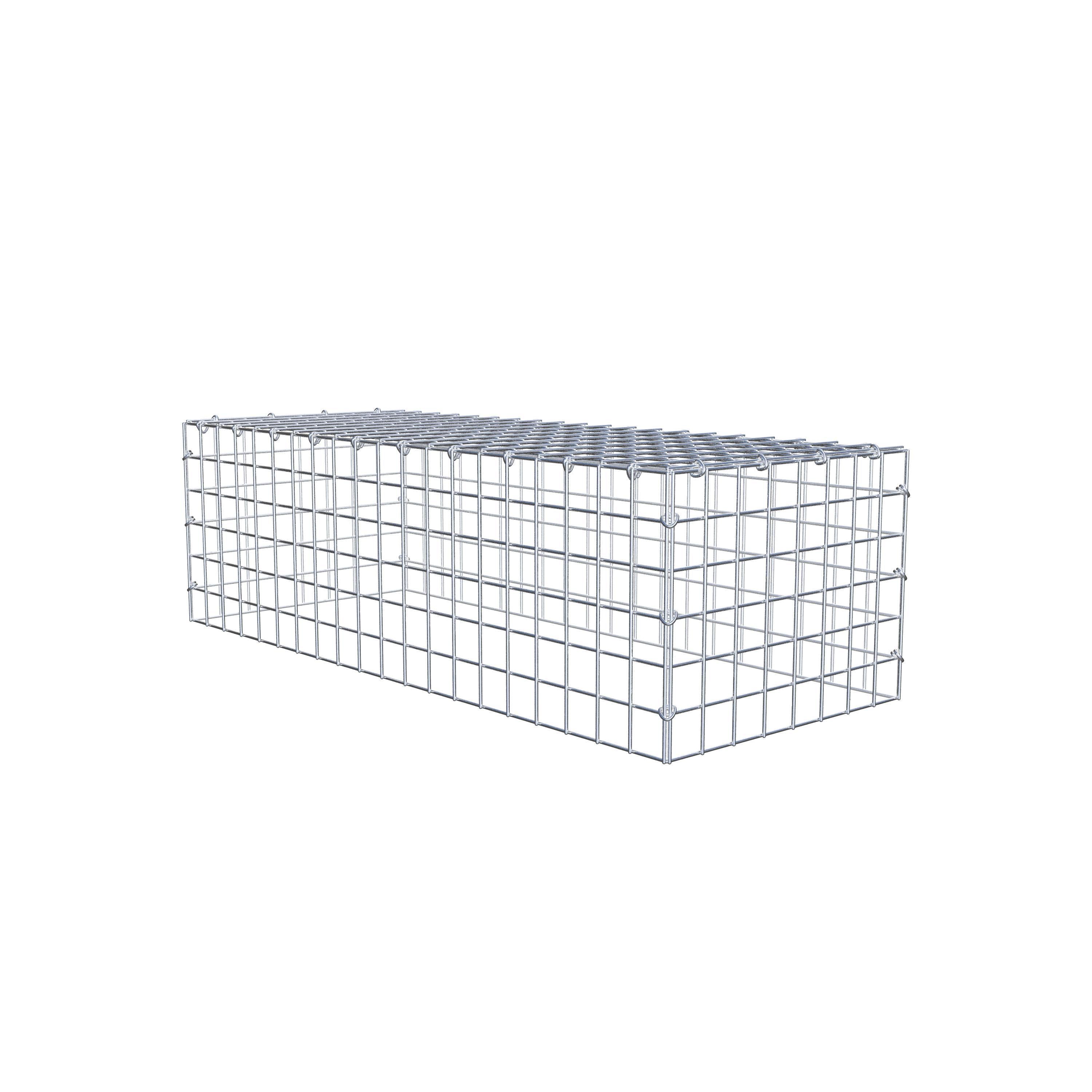 Mounted gabion type 3 100 cm x 30 cm x 40 cm (L x H x D), mesh size 5 cm x 5 cm, C-ring