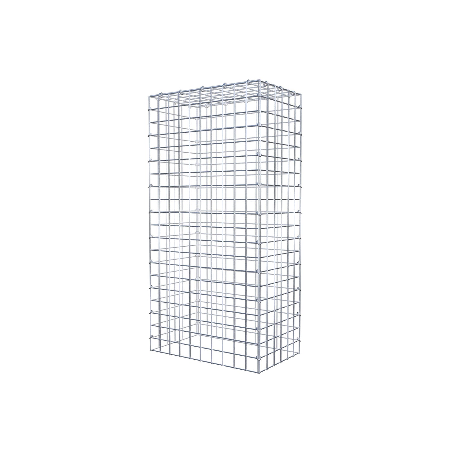 Typ 3 påbyggnadsgabion 100 cm x 30 cm x 50 cm (L x H x D), maskstorlek 5 cm x 5 cm, C-ring