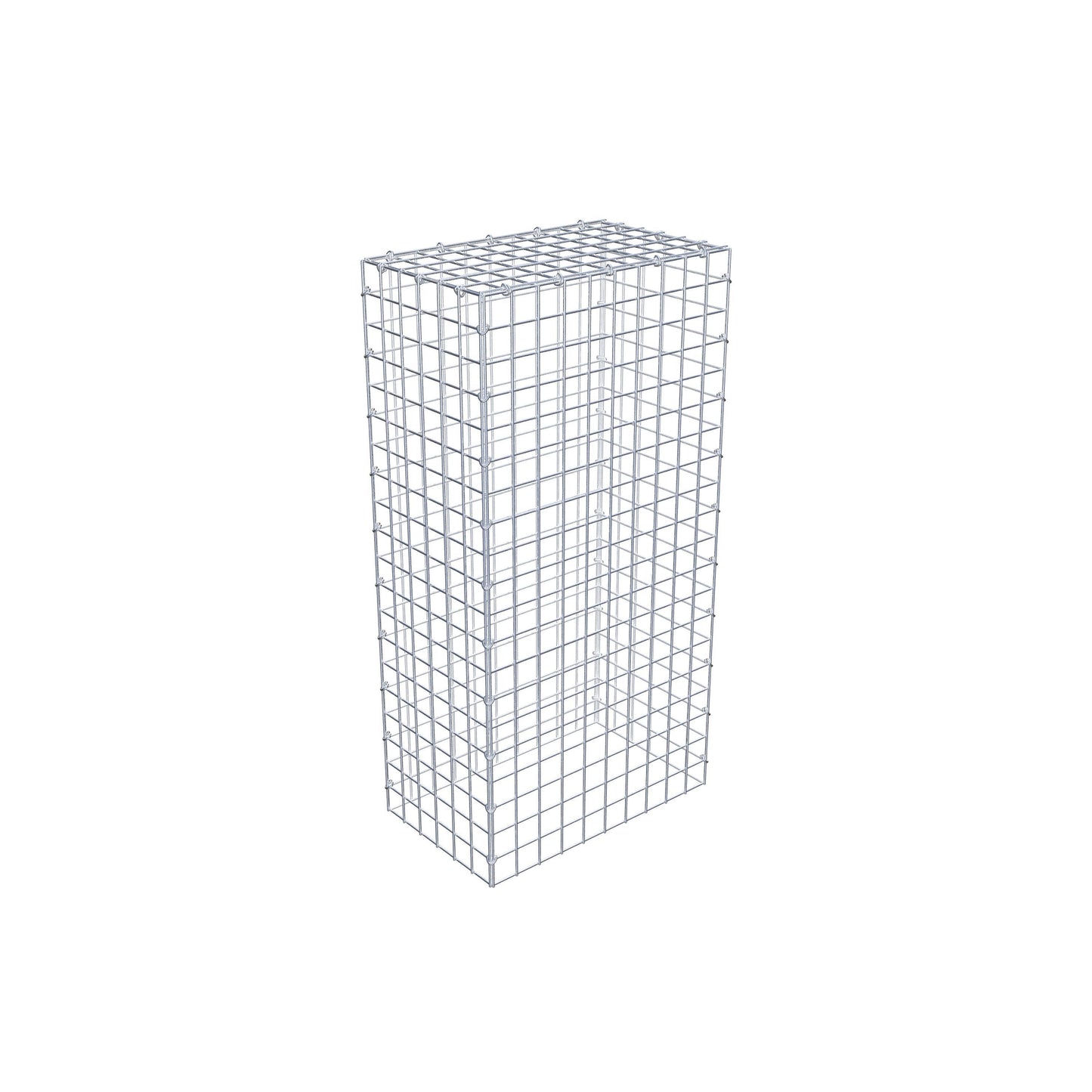 Typ 3 påbyggnadsgabion 100 cm x 30 cm x 50 cm (L x H x D), maskstorlek 5 cm x 5 cm, C-ring