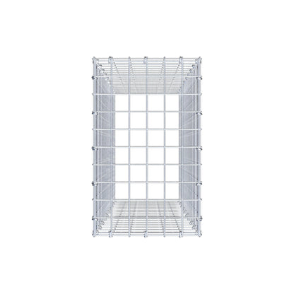 Typ 3 påbyggnadsgabion 100 cm x 30 cm x 50 cm (L x H x D), maskstorlek 5 cm x 5 cm, C-ring