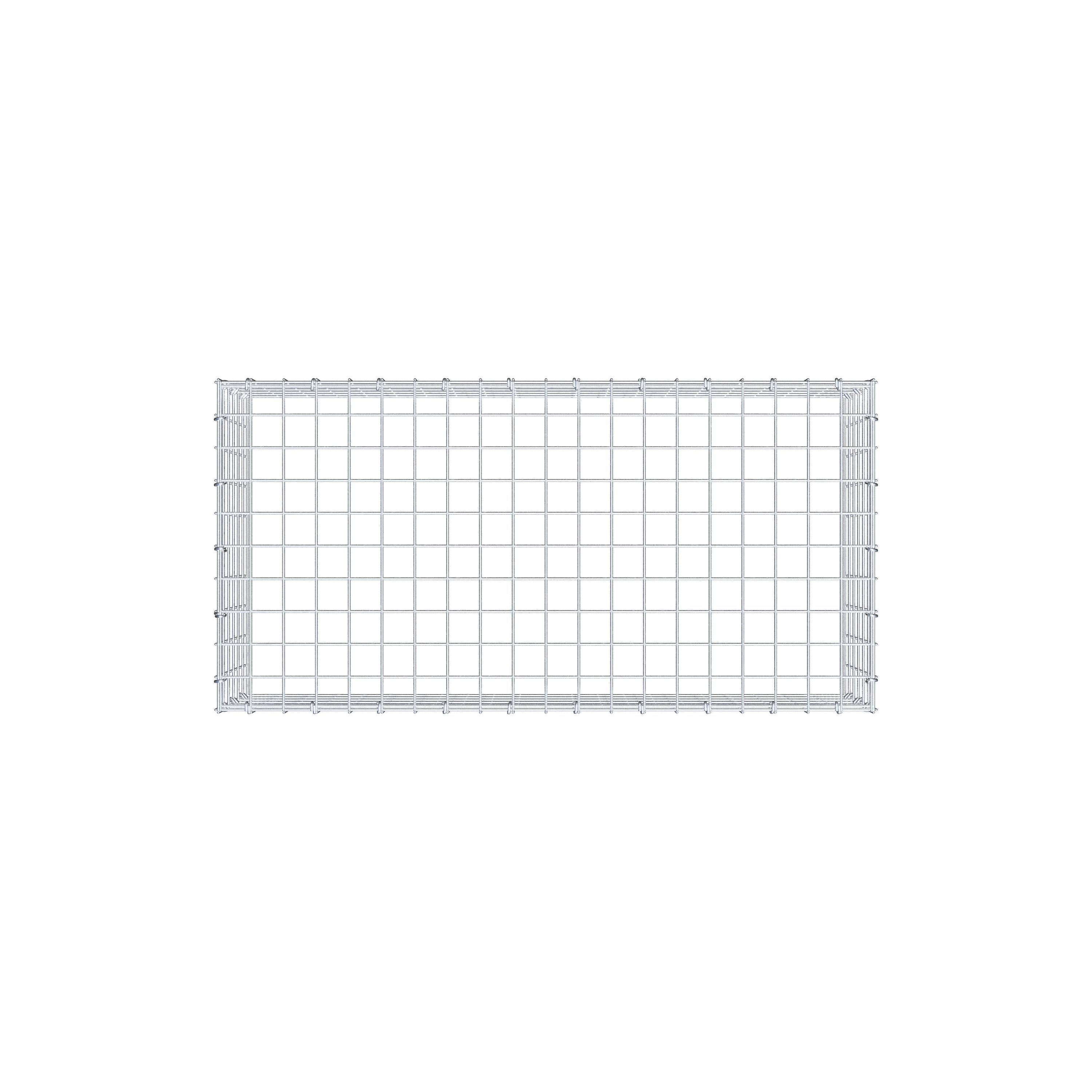 Mounted gabion type 3 100 cm x 30 cm x 50 cm (L x H x D), mesh size 5 cm x 5 cm, C-ring