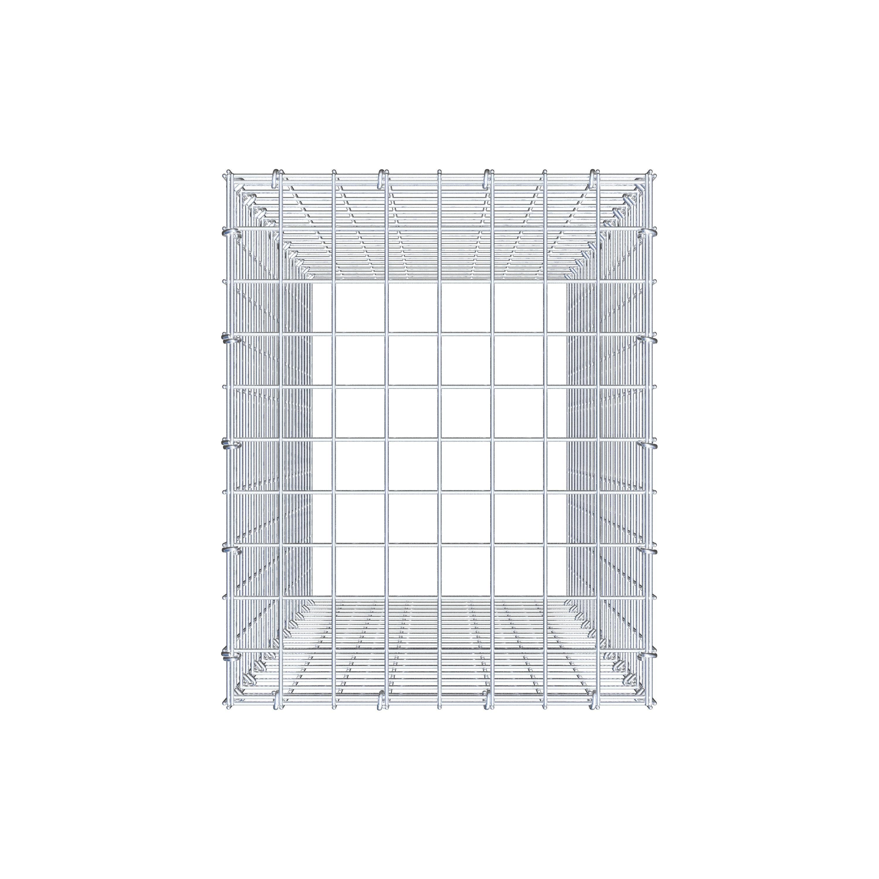 Anbaugabione Typ 3 100 cm x 40 cm x 50 cm (L x H x T), Maschenweite 5 cm x 5 cm, C-Ring