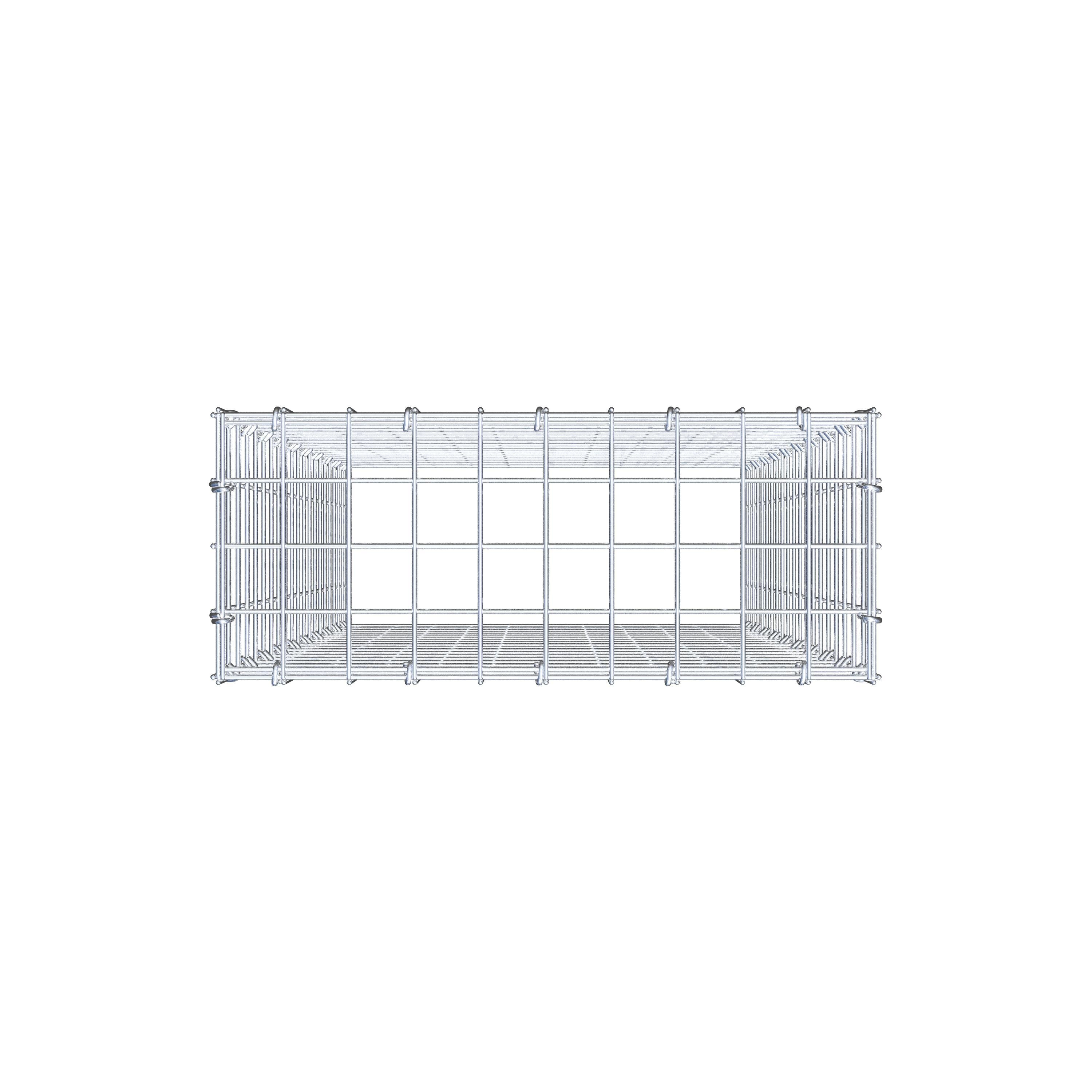 Mounted gabion type 3 100 cm x 50 cm x 20 cm (L x H x D), mesh size 5 cm x 5 cm, C-ring