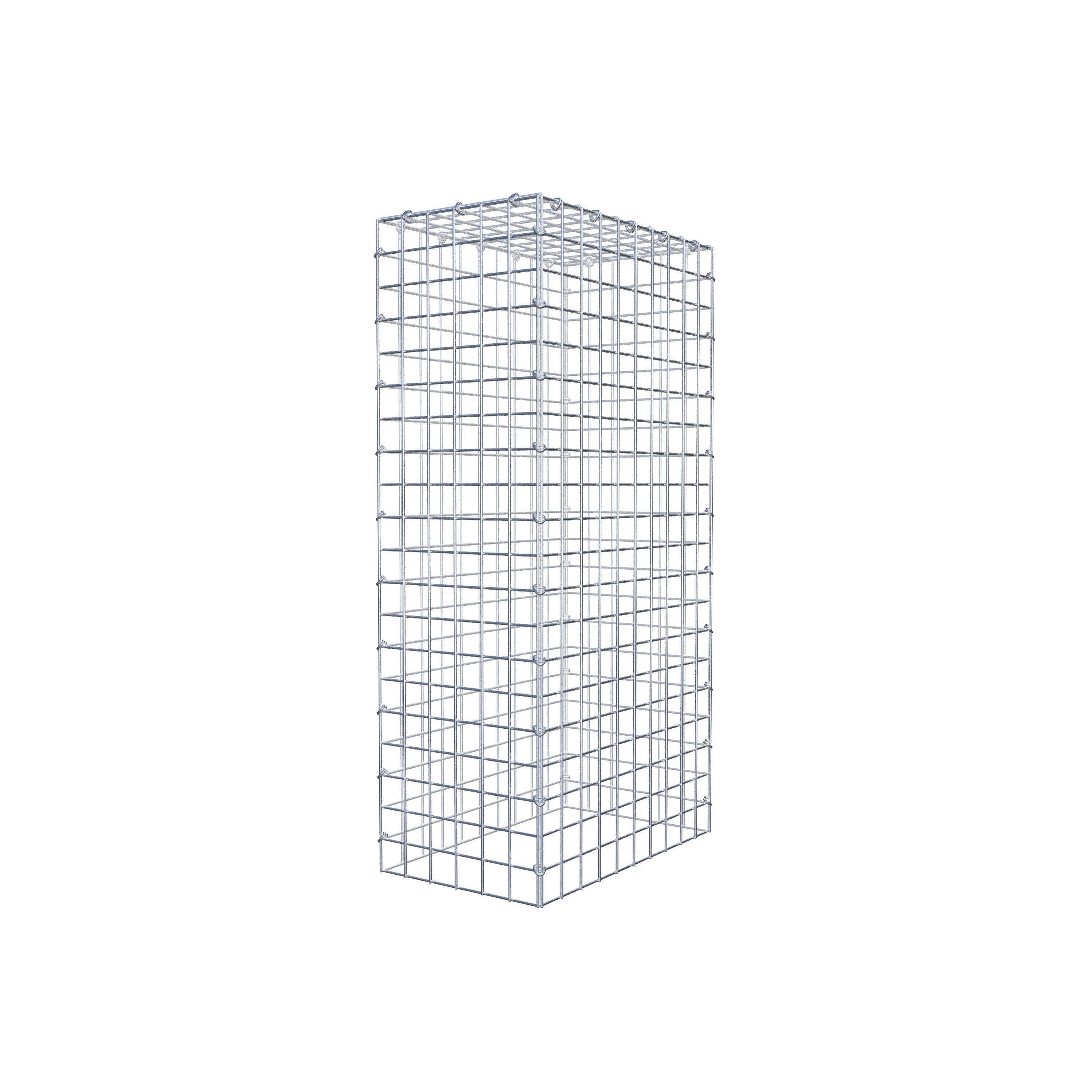 Typ 3 påbyggnadsgabion 100 cm x 50 cm x 30 cm (L x H x D), maskstorlek 5 cm x 5 cm, C-ring