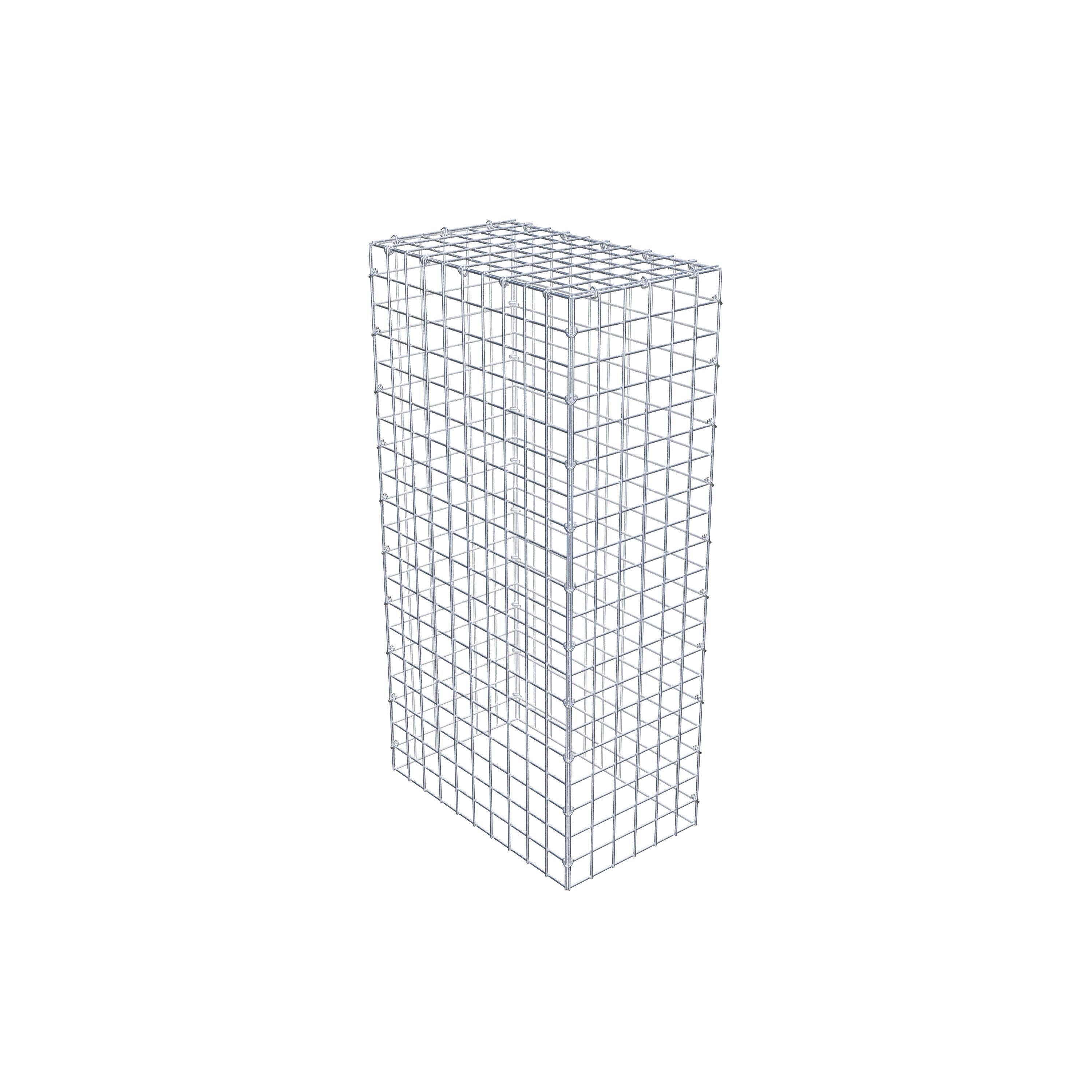 Typ 3 påbyggnadsgabion 100 cm x 50 cm x 30 cm (L x H x D), maskstorlek 5 cm x 5 cm, C-ring