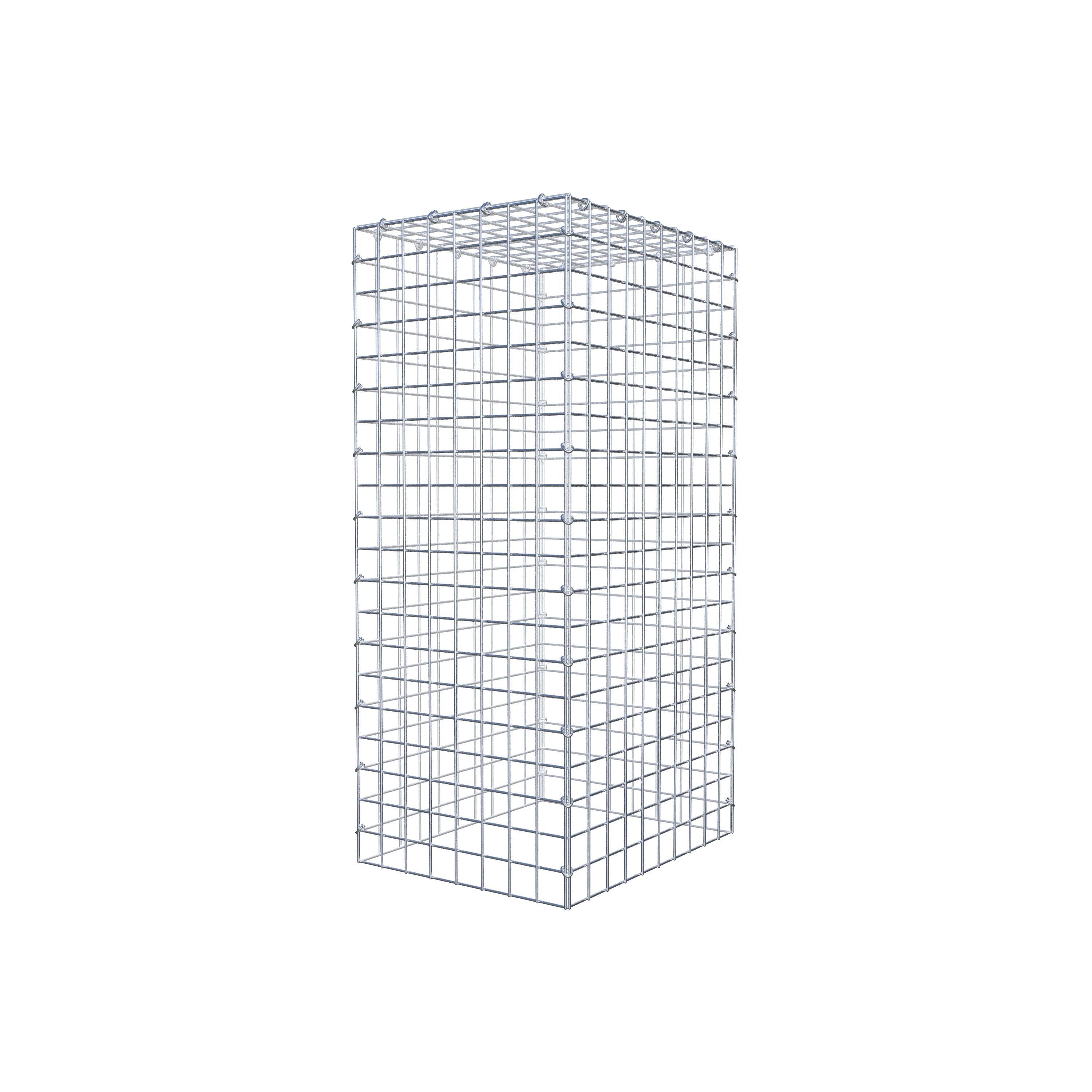 Monteret gabion type 3 100 cm x 50 cm x 40 cm (L x H x D), maskestørrelse 5 cm x 5 cm, C-ring