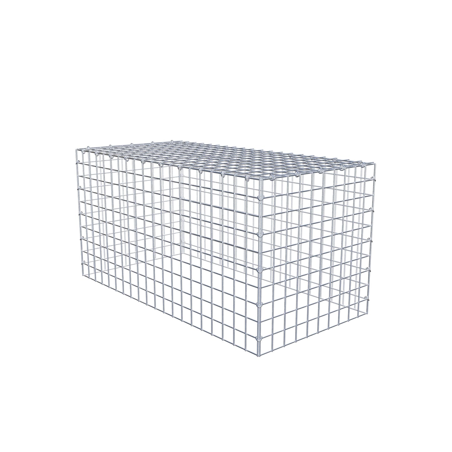 Mounted gabion type 3 100 cm x 50 cm x 50 cm (L x H x D), mesh size 5 cm x 5 cm, C-ring