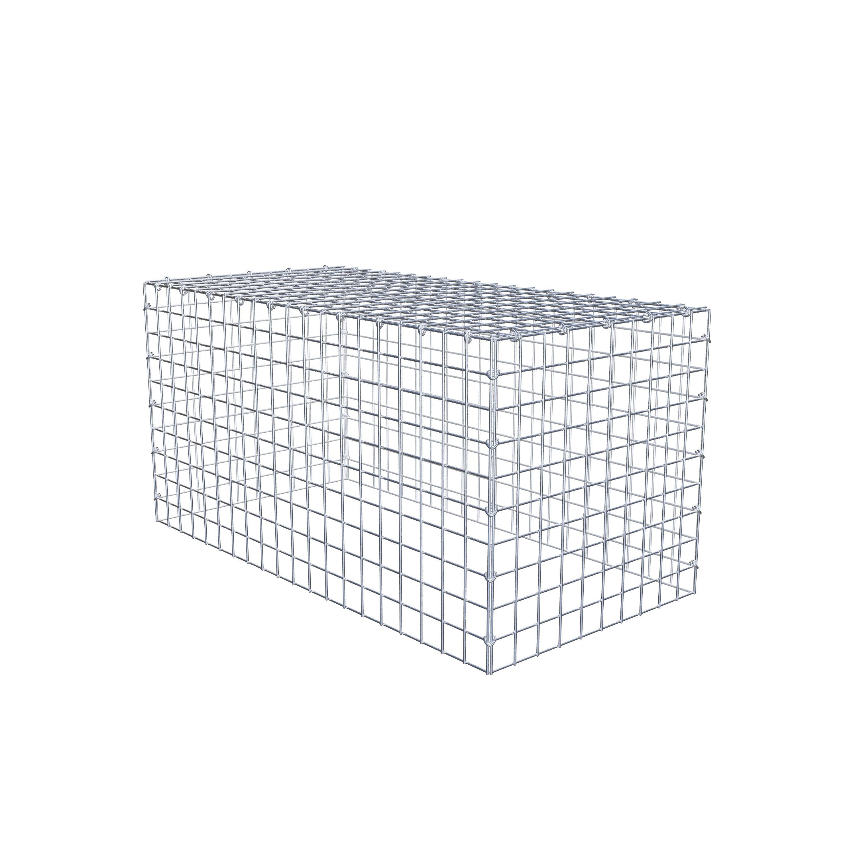 Typ 3 påbyggnadsgabion 100 cm x 50 cm x 50 cm (L x H x D), maskstorlek 5 cm x 5 cm, C-ring