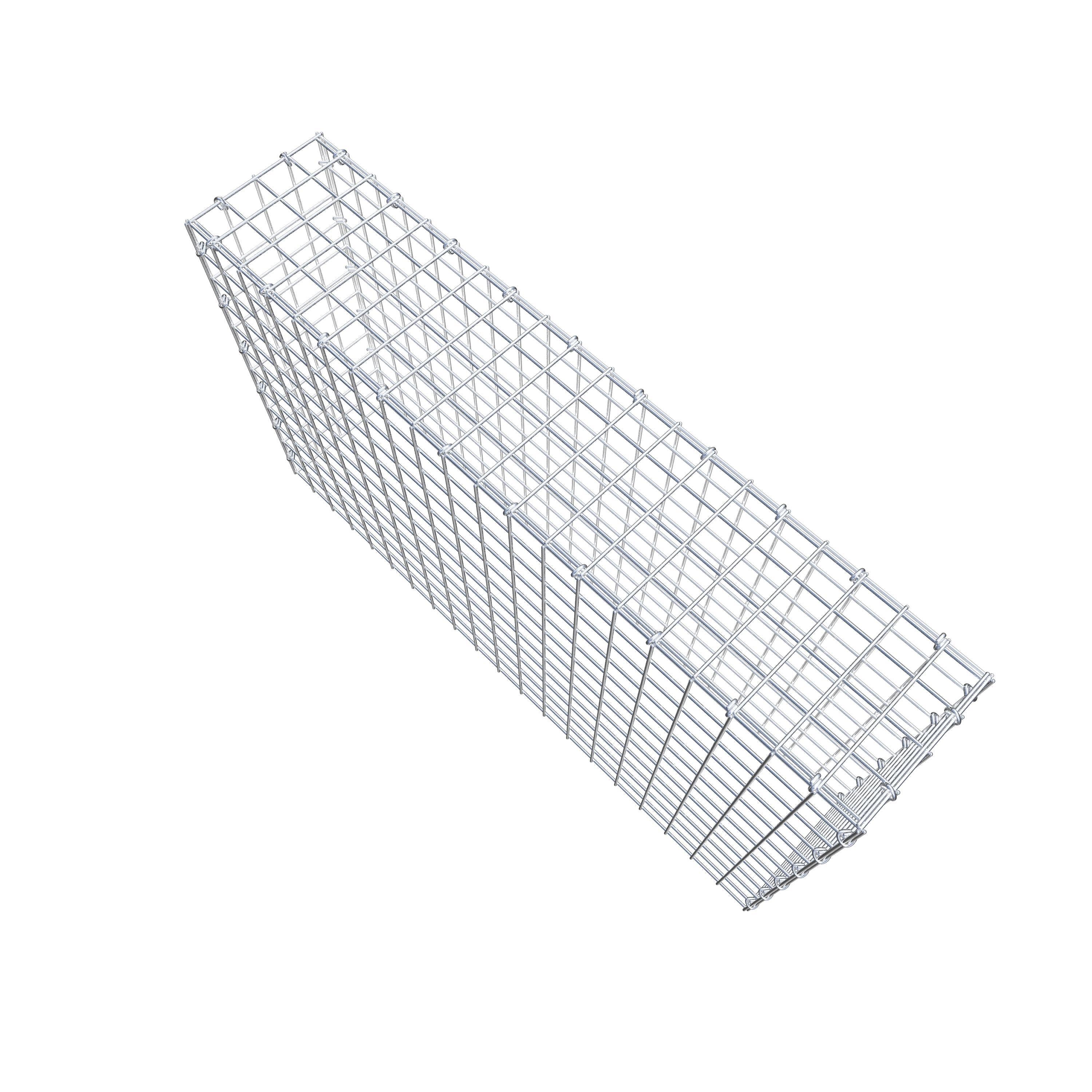 Monteret gabion type 3 100 cm x 60 cm x 20 cm (L x H x D), maskestørrelse 5 cm x 5 cm, C-ring