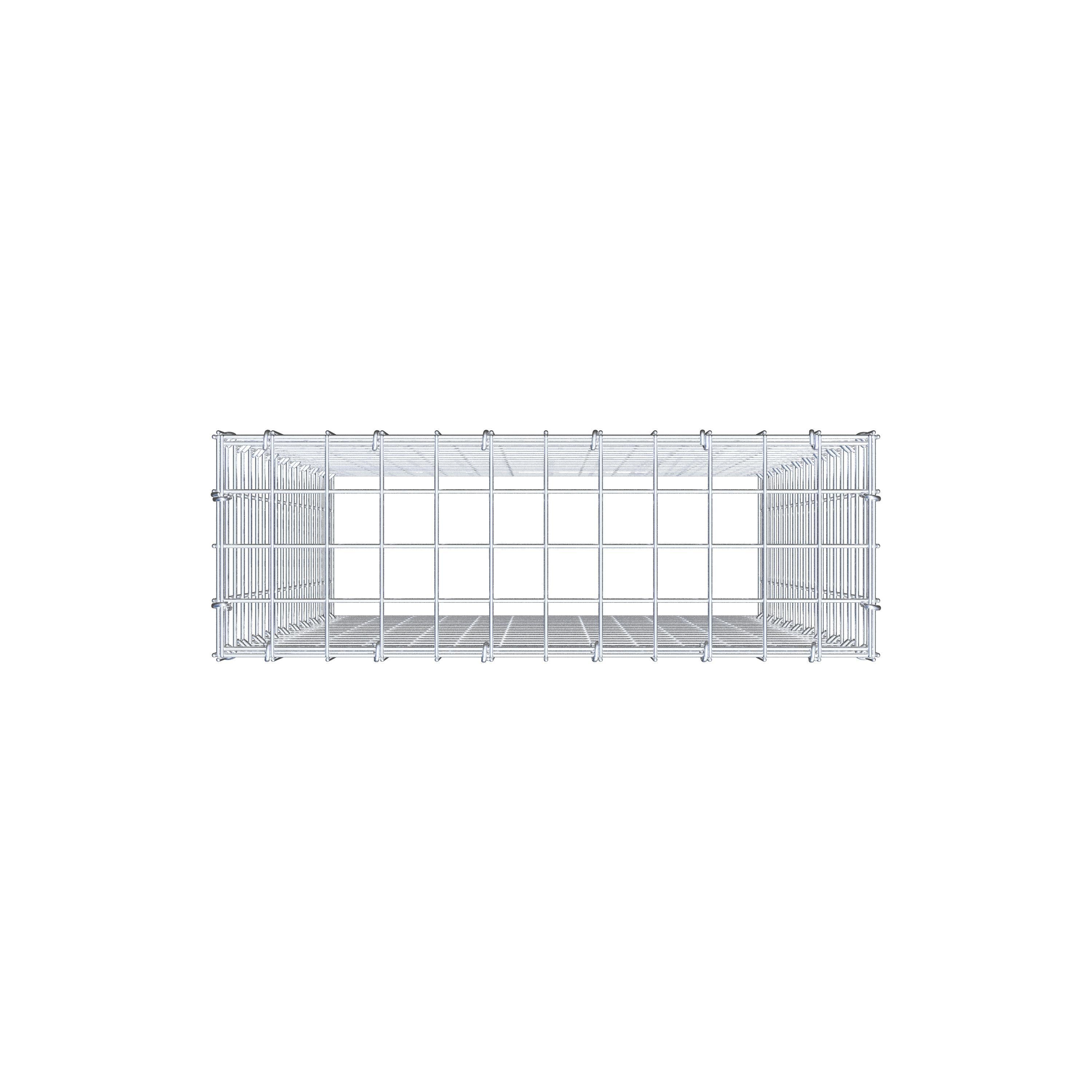 Monteret gabion type 3 100 cm x 60 cm x 20 cm (L x H x D), maskestørrelse 5 cm x 5 cm, C-ring