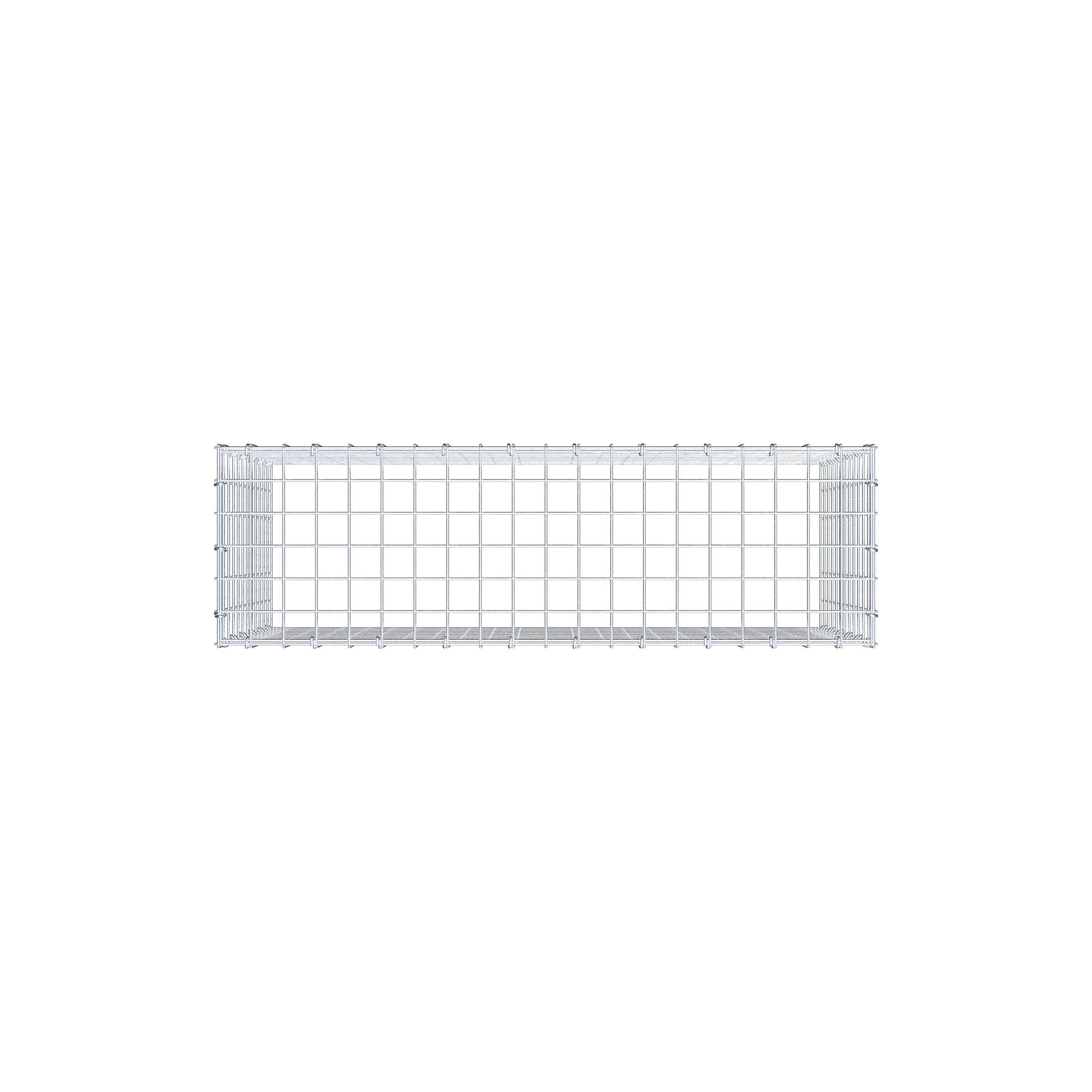 Mounted gabion type 3 100 cm x 60 cm x 30 cm (L x H x D), mesh size 5 cm x 5 cm, C-ring