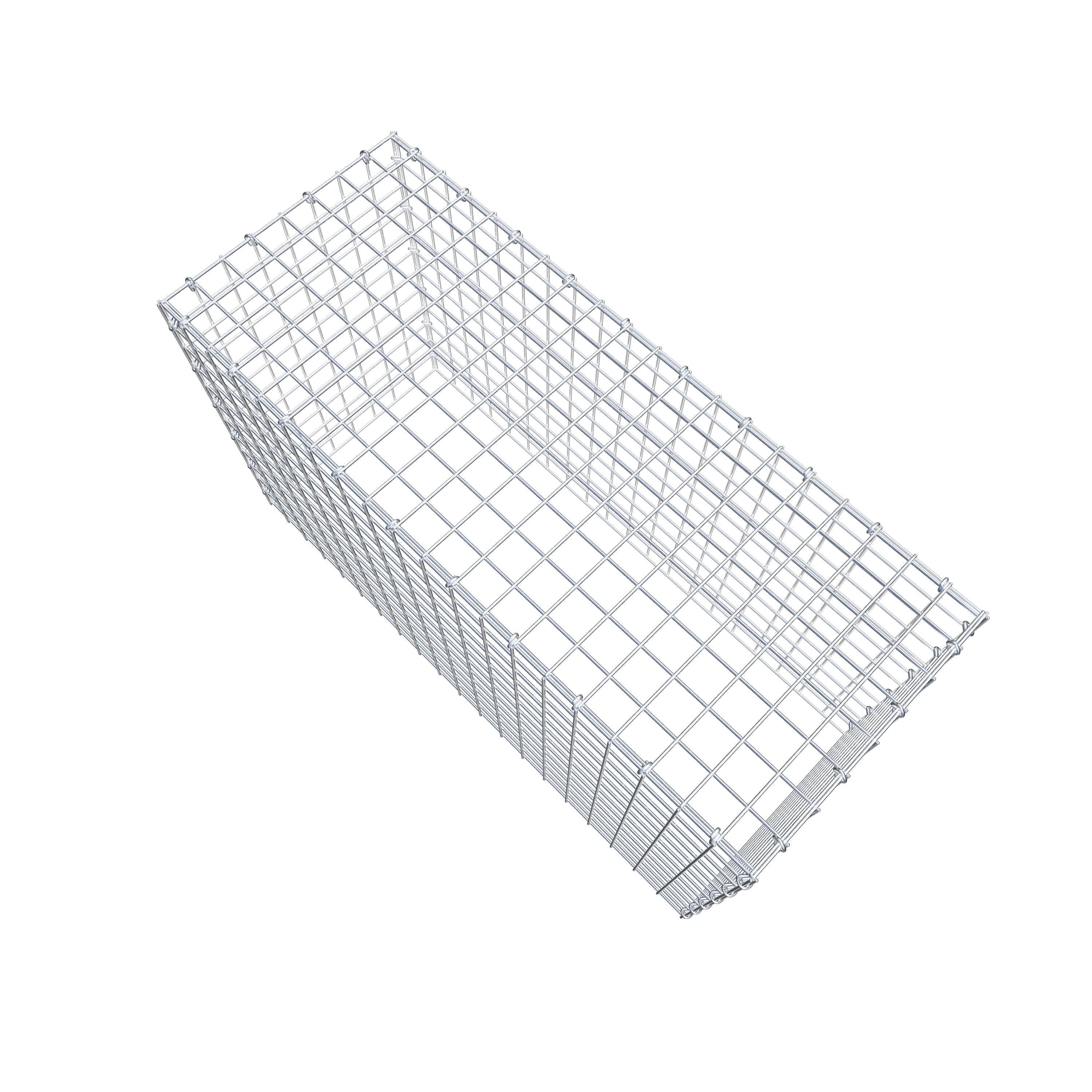 Mounted gabion type 3 100 cm x 60 cm x 40 cm (L x H x D), mesh size 5 cm x 5 cm, C-ring