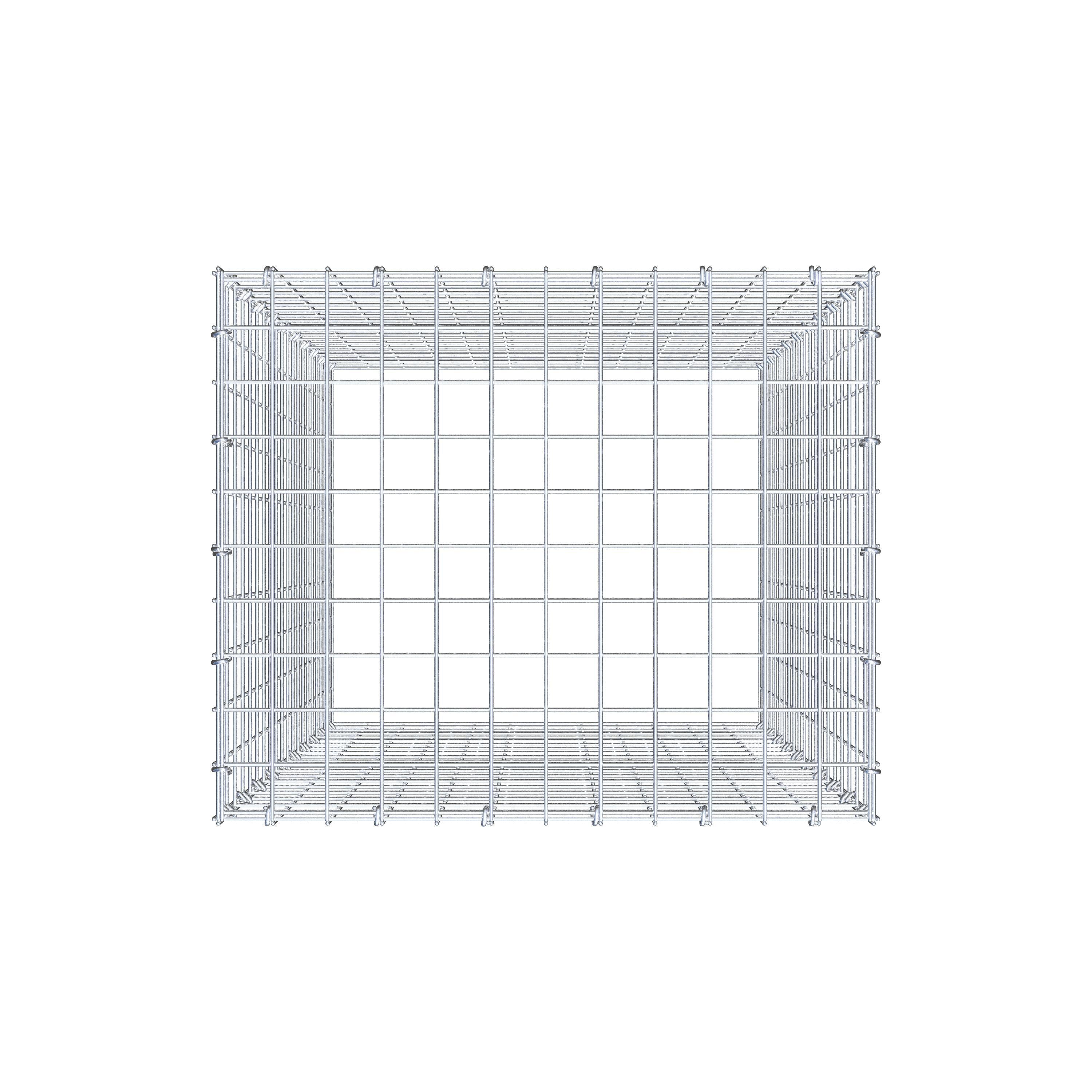 Mounted gabion type 3 100 cm x 60 cm x 50 cm (L x H x D), mesh size 5 cm x 5 cm, C-ring